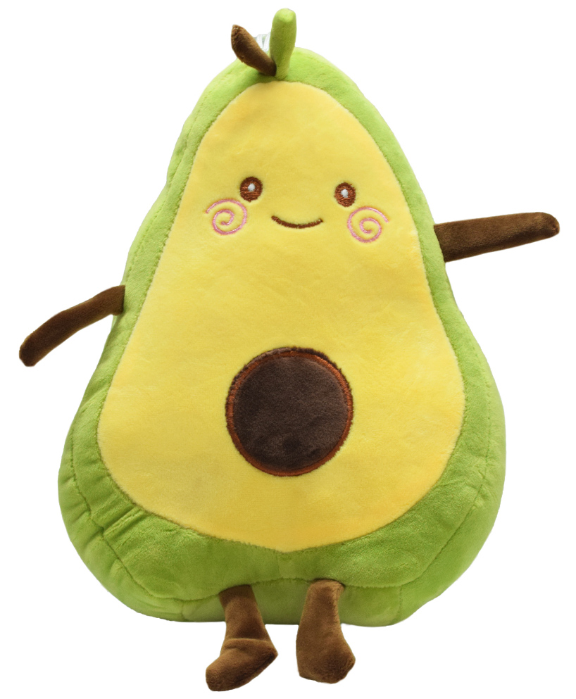 Ultra Soft Spongy Avocado Lovable Huggable Stuffed Adorable Pillow cum Soft toy for Both Kids  Best for Home Decor Travelling Pillow (Green and Brown) Height 25.4 cm-image-13