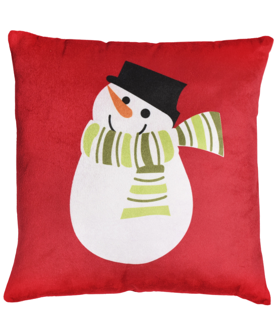 Ultra Pillow Snowman Printed Christmas Themed Cushion Best for Christmas Decor Best for Home Decor Ideal for Gifting During Christmas and New Year (Red) 13x13 Inches-image-12