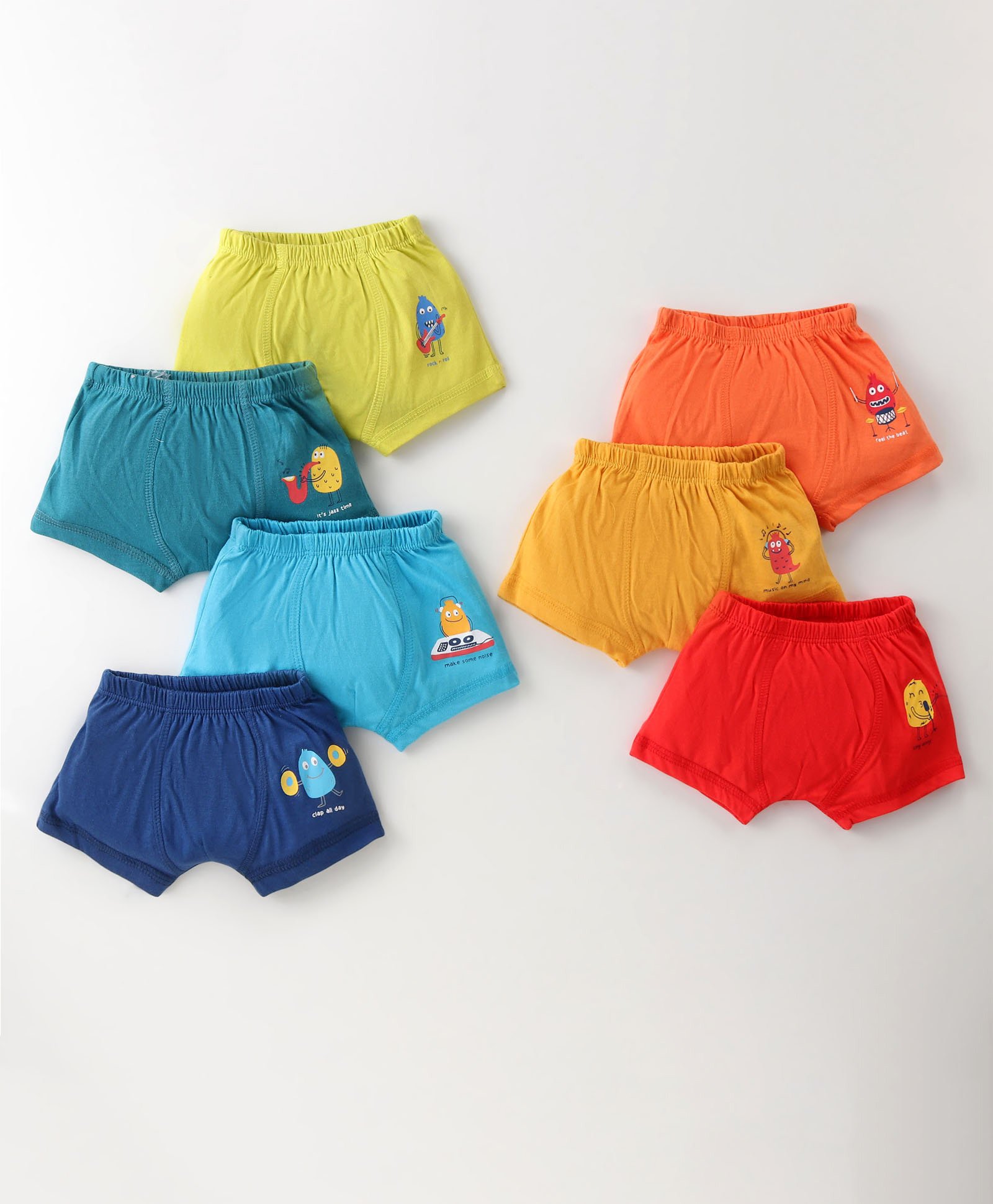 Simply Single Jersey Knit Trunks With Animals Print Pack of 7 - Multicolour-image-35