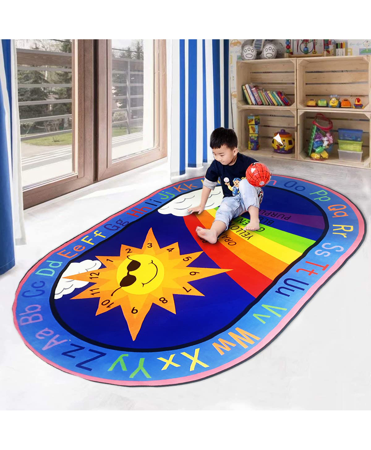 Hop N Play Educational Kids Rug with Vibrant Colours, Non-Slip BackingIdeal for Children's Rooms, Nurseries, and Classrooms-image-49