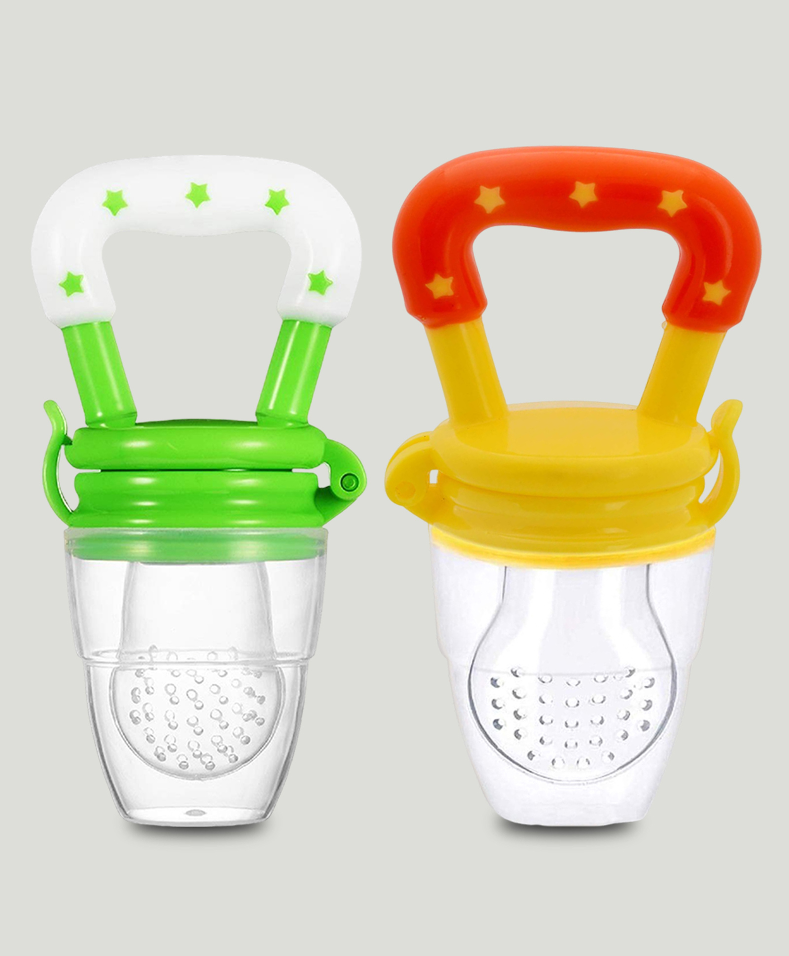 Kidbea Silicone Fruit Feeder Nibbler with Extra Mesh, Soft Pacifier/Feeder, Teether Nipple for Baby 6 to 12 Months, Infant (Green and Yellow Combo)-picture-13