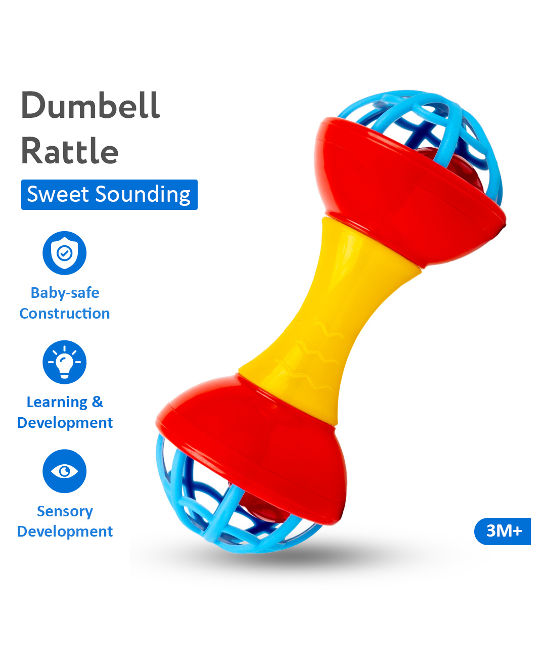 Ratnas Junior Dumbell Rattle - Multicolor-picture-13
