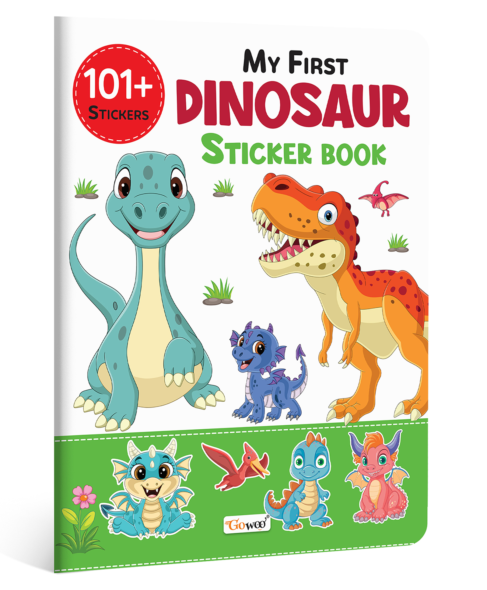 My First Dinosaur Sticker Book : Exciting Sticker Book with 101+ Stickers - Activity Book for Kids, My First Sticker Books, Children Learning Books-image-0