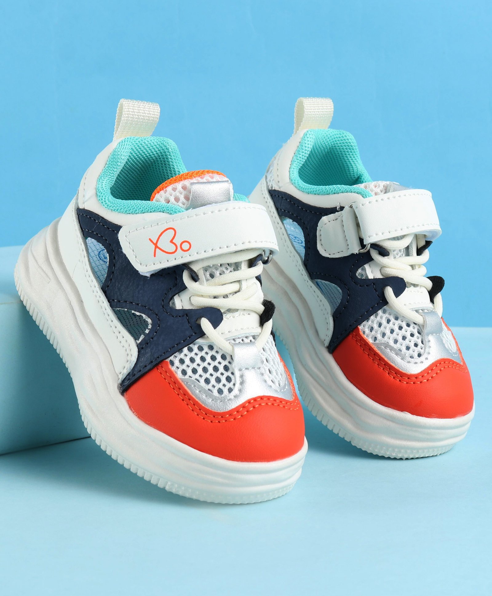 Babyoye Velcro Closure Casual Shoes - Blue-picture-15