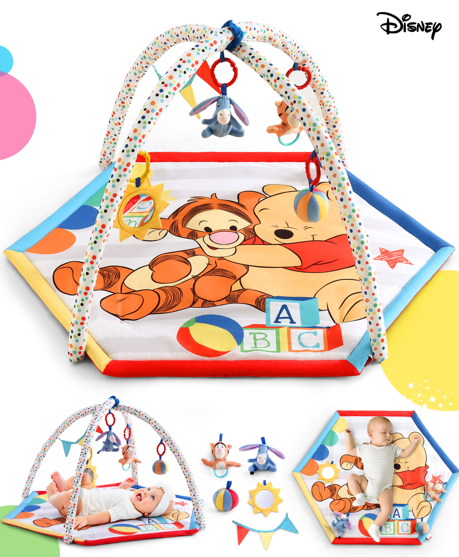 Babyhug Disney Winnie The Pooh Printed Play Gym - Multicolor