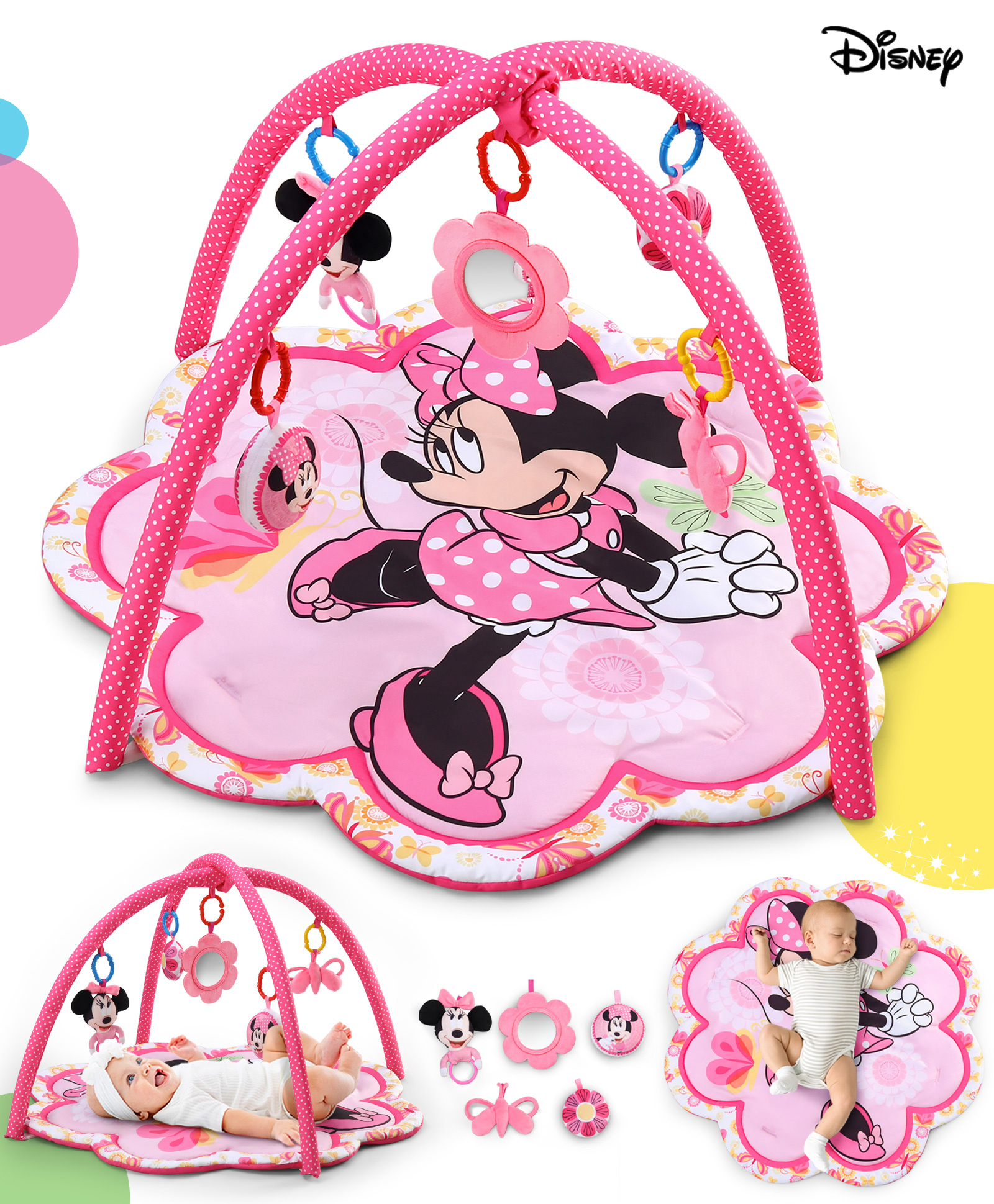 Babyhug Disney Minnie Printed Play Gym - Pink