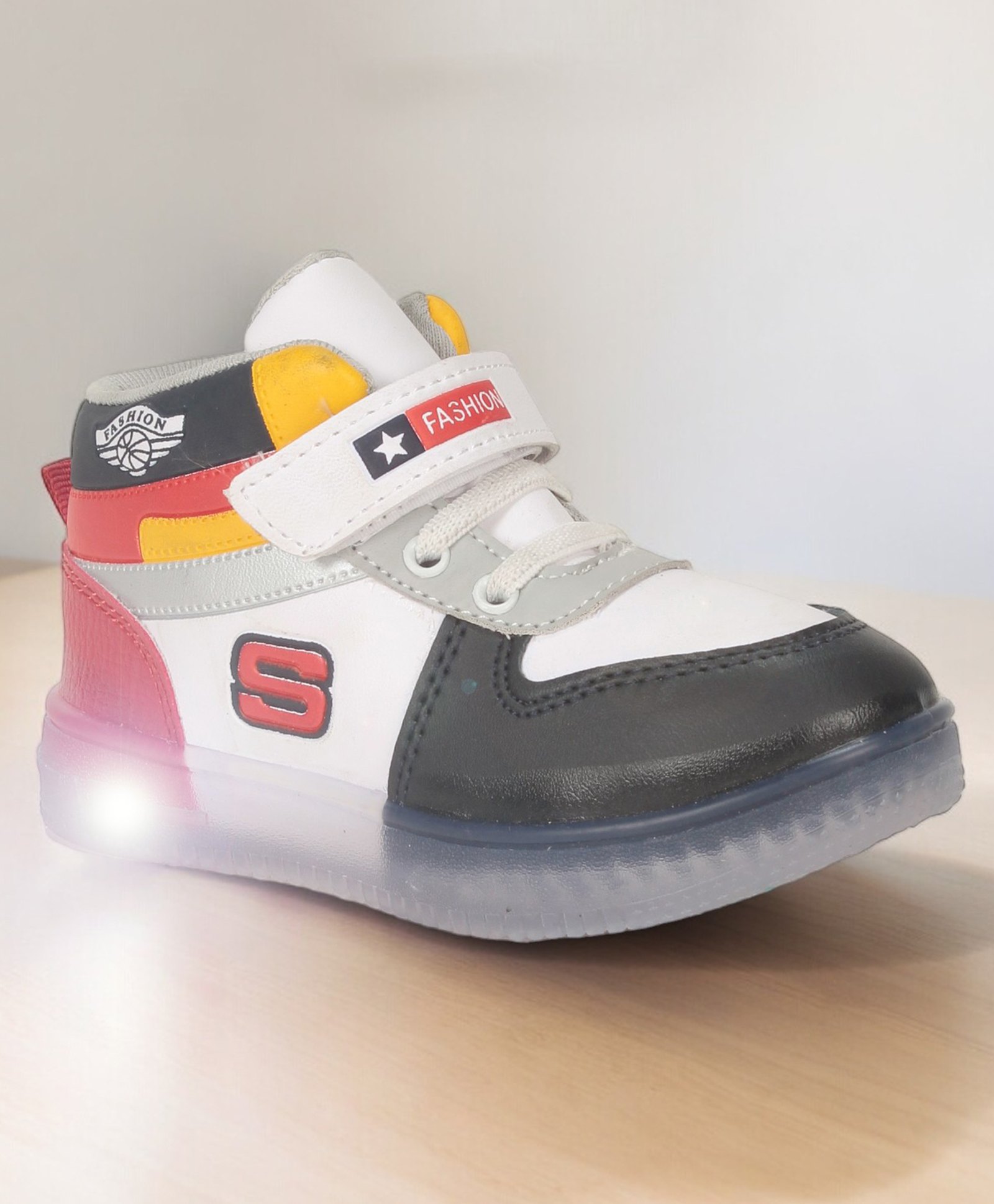 Lil Lollipop Colour Blocked LED Shoes  - Red-image-37