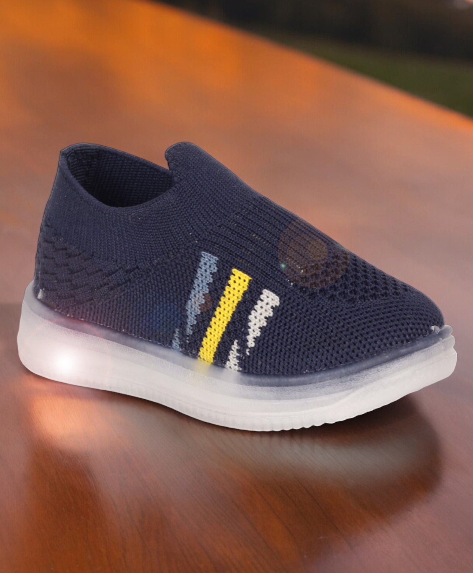 Lil Lollipop Knitted Designed LED Shoes - Navy Blue-image-39