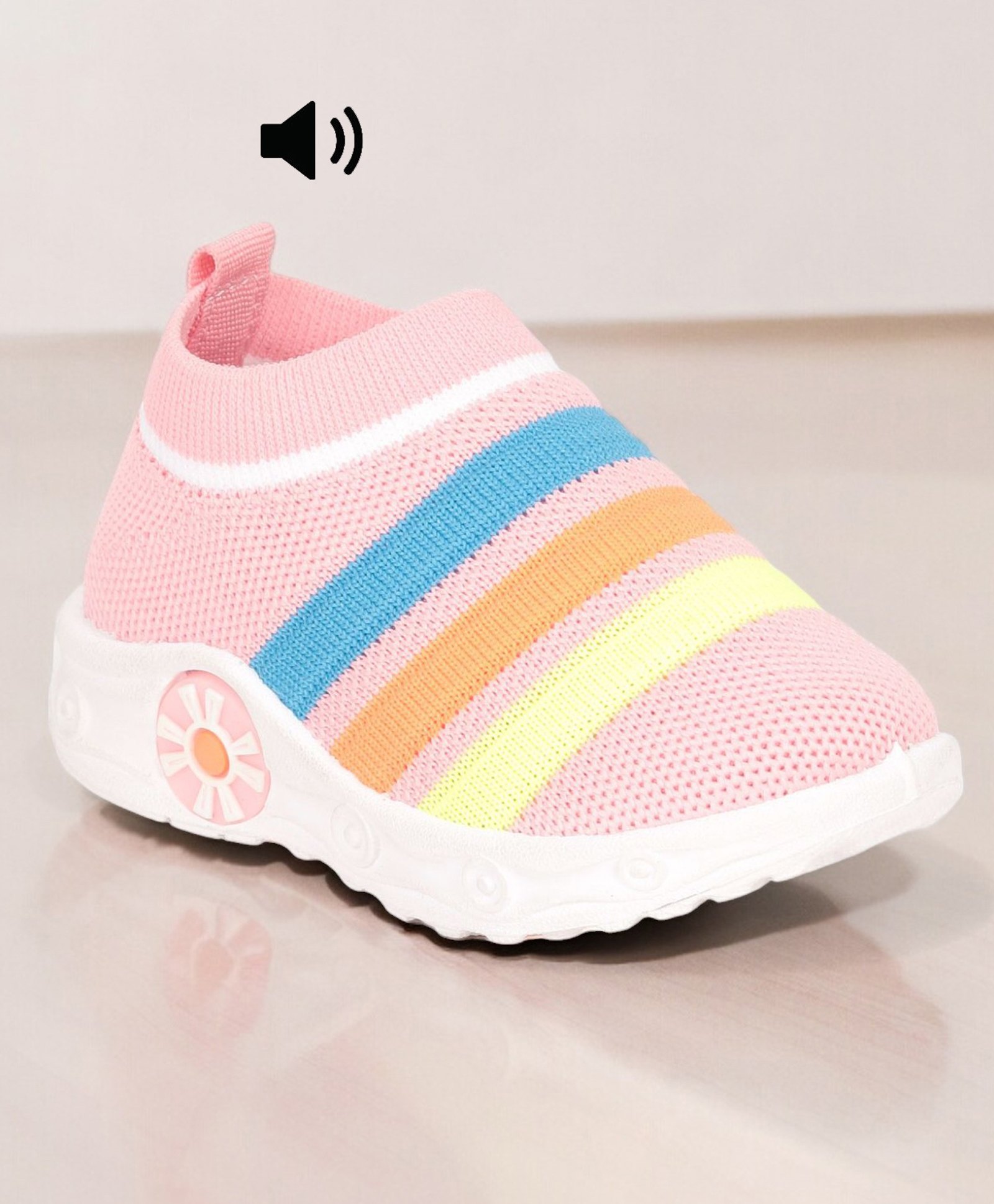 Lil Lollipop Striped  Slip On Musical Booties - Pink-picture-21