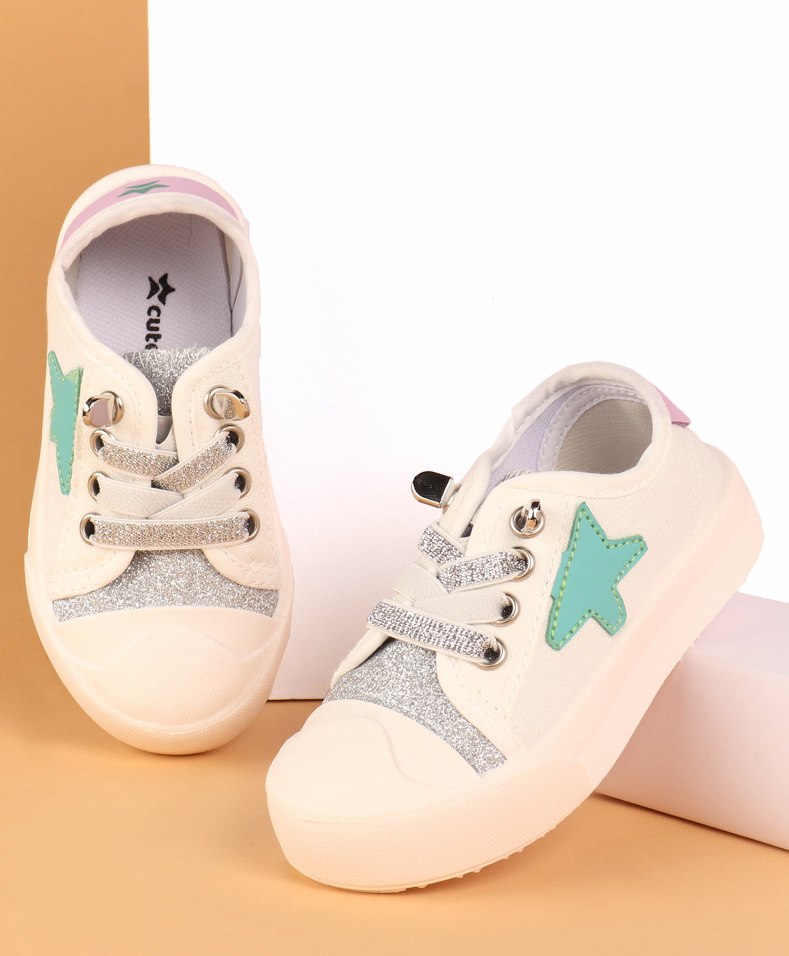 Cute Walk by Babyhug Lace Up Casual Shoes - Silver-picture-17