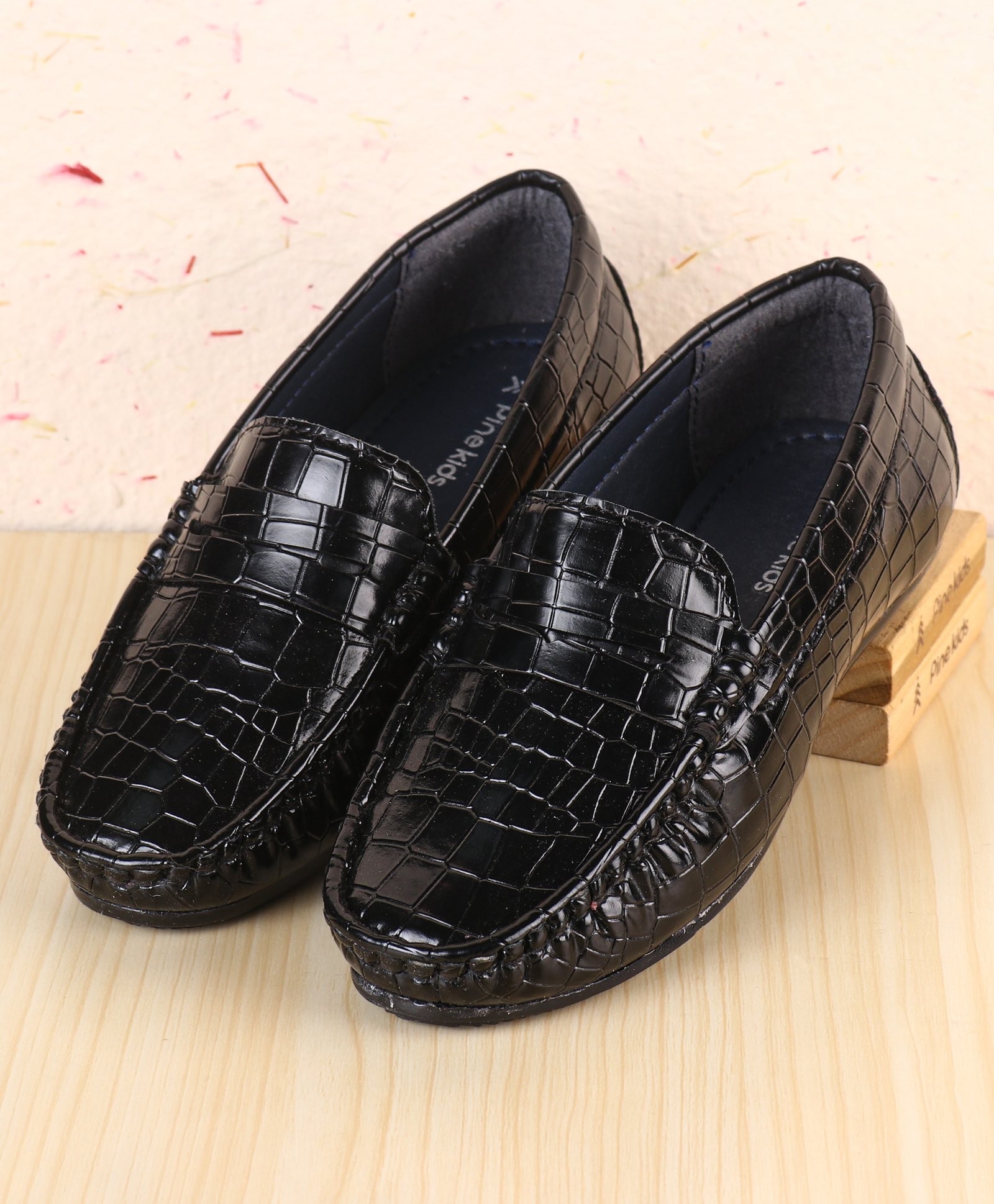 pine kids Pine KidsSlip On Loafer Shoes -Black-picture-23