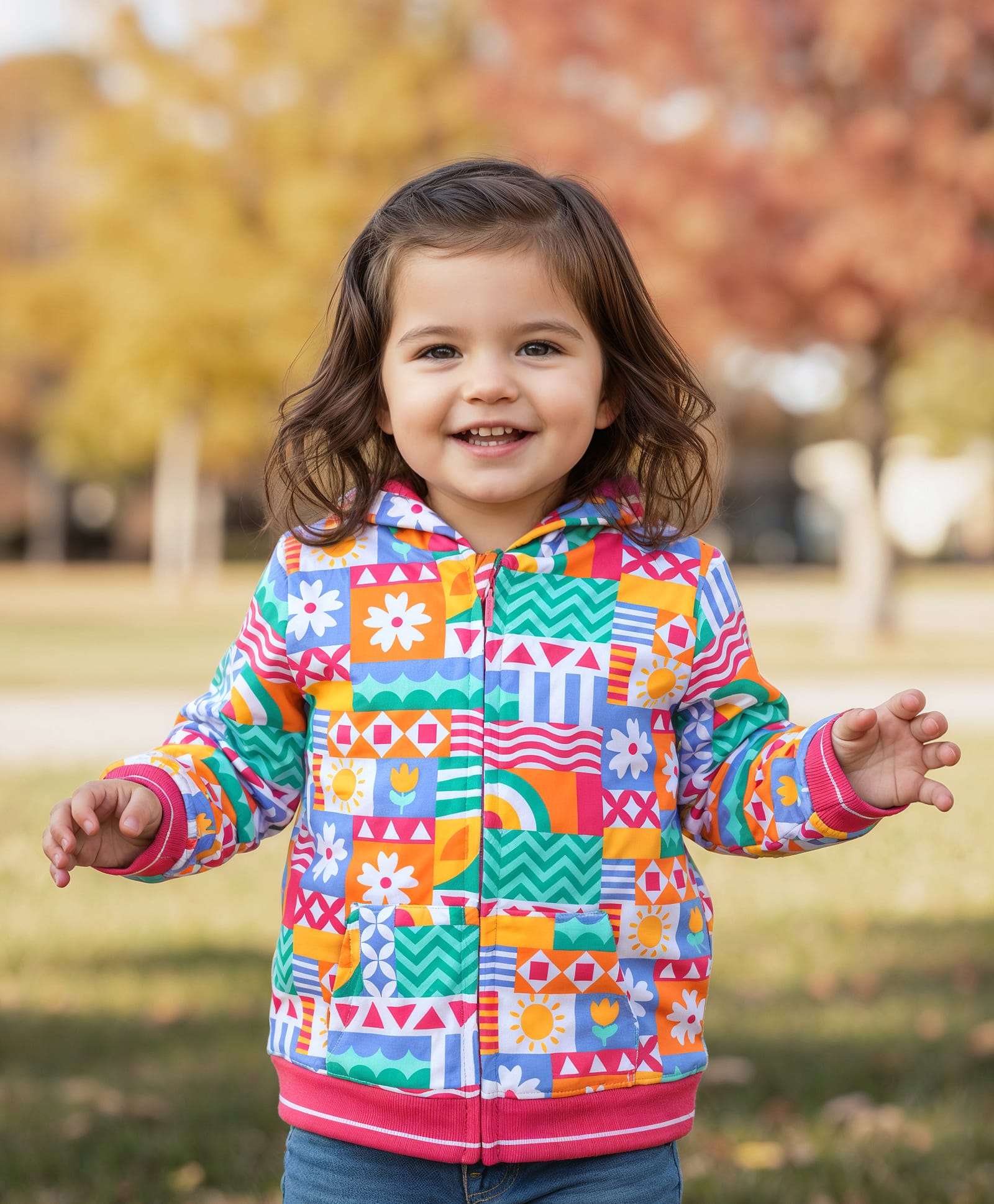Babyhug Cotton Knit Full Sleeves Front Open Hooded Sweatjacket with Floral Print - Pink-image-49