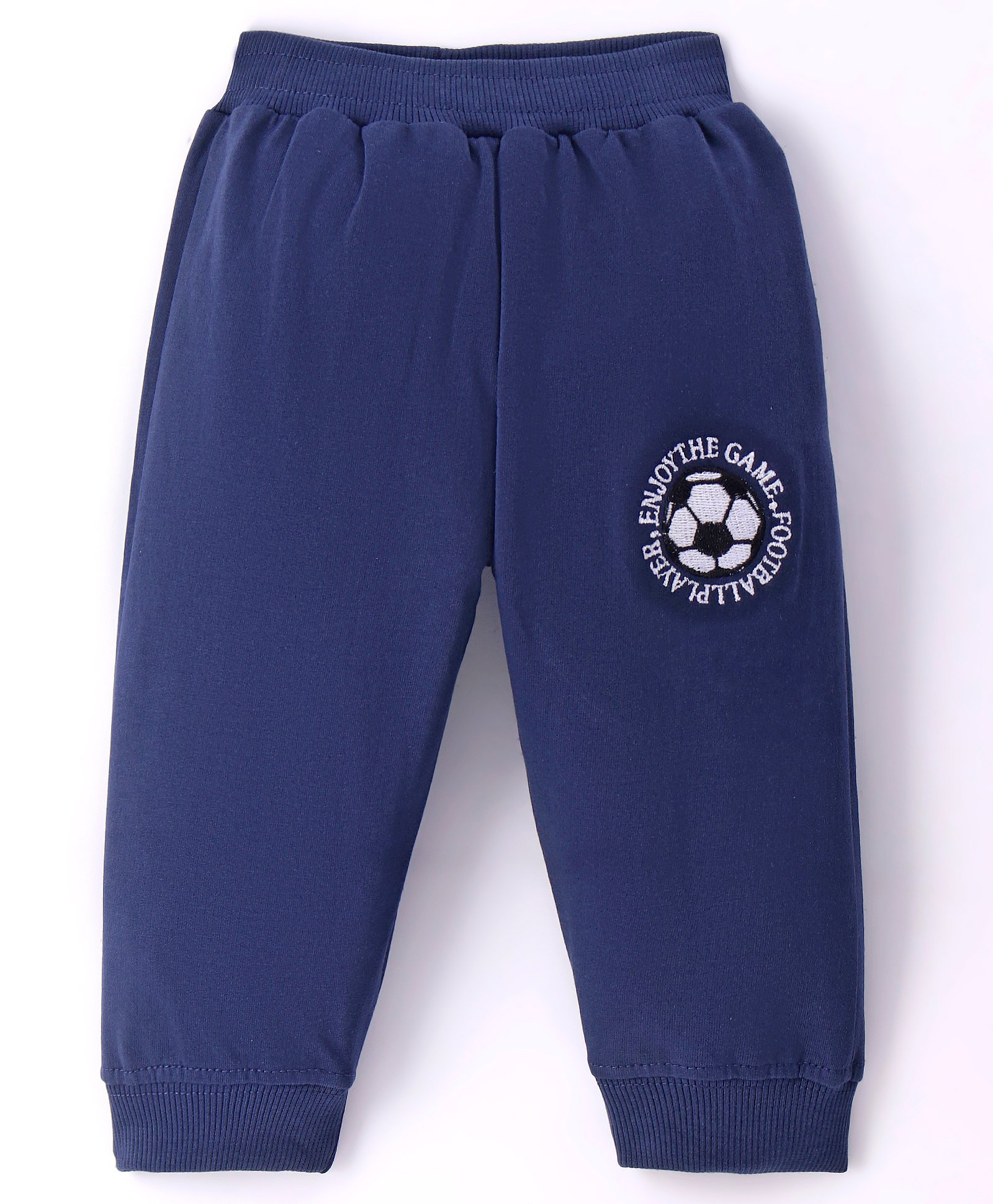 Tango Looper Knit Full Length Lounge Pant with Football Embroidered -Navy Blue-picture-24