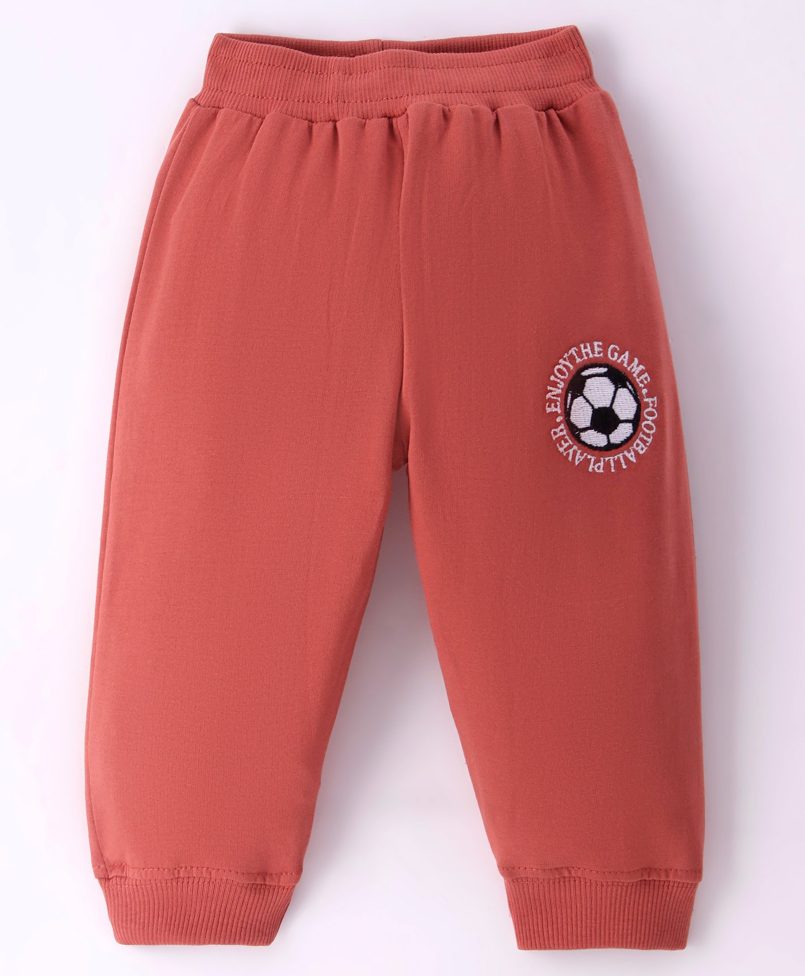 Tango Looper Knit Full Length Lounge Pant with Football Embroidered -Red-image-32