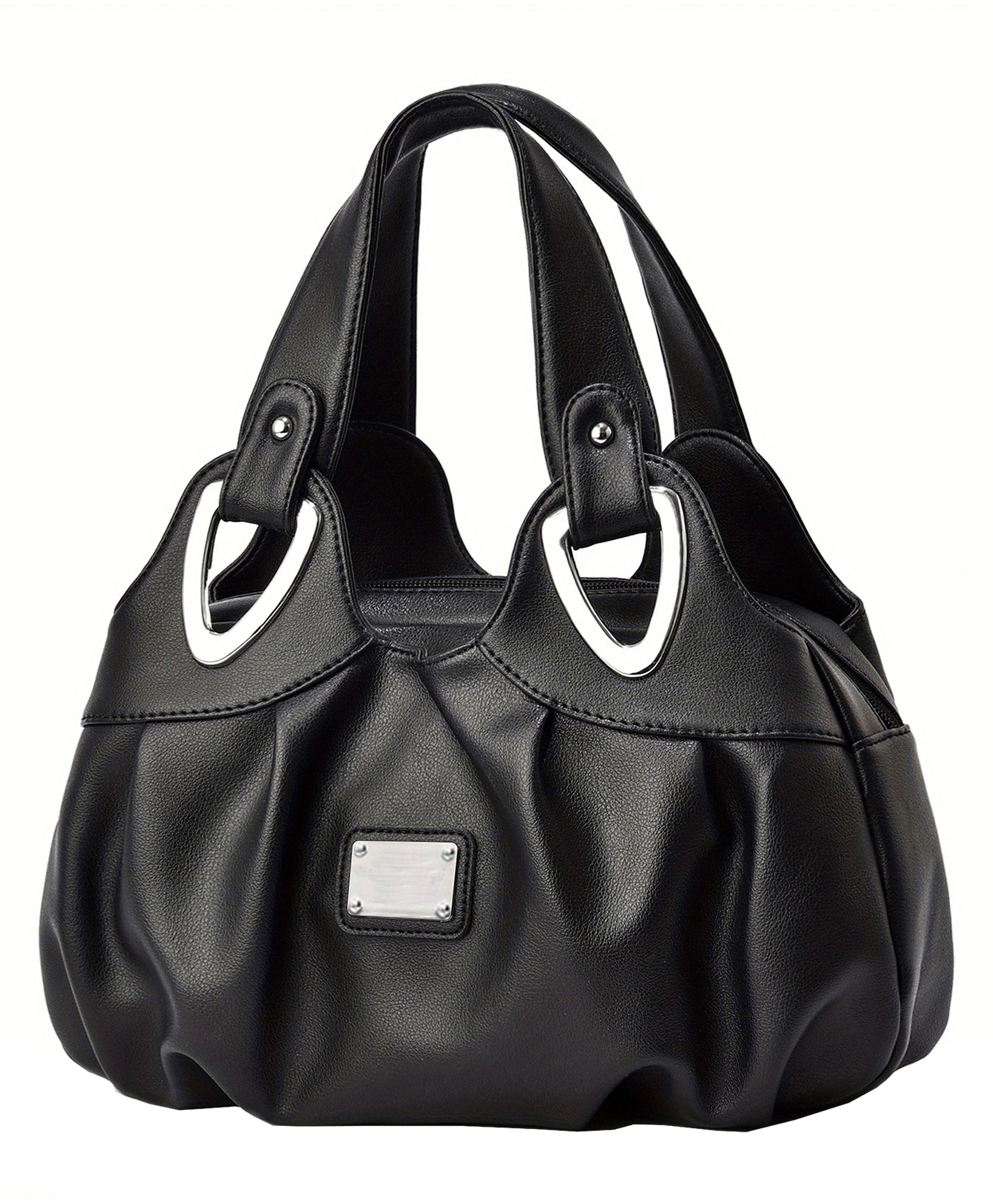 SYGA Women's Printed PU Leather Hobo Bag, Multiple Colors and Patterns, Crossbody Shoulder(BLACK)-image-4
