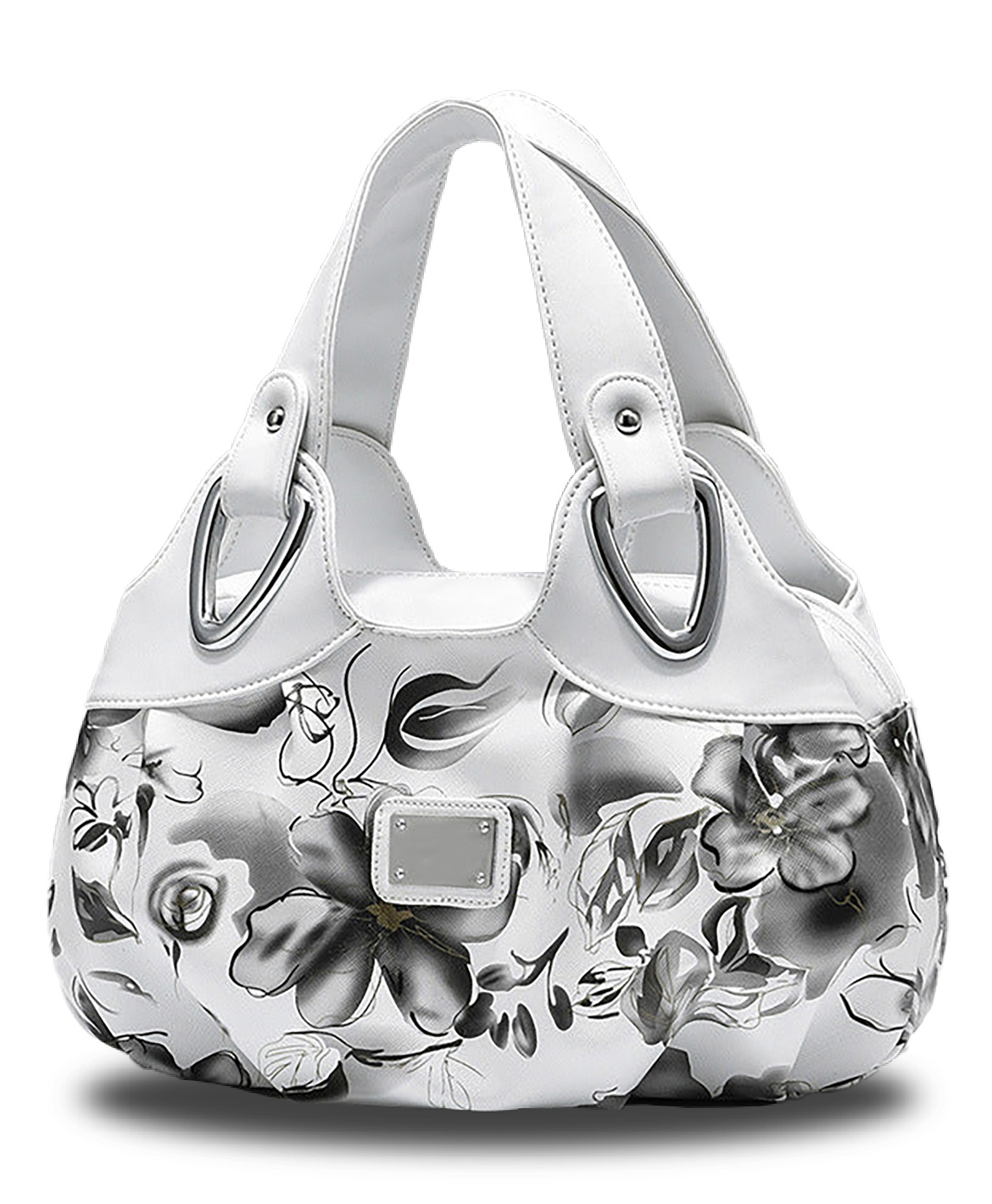 SYGA Women's Printed PU Leather Hobo Bag, Multiple Colors and Patterns, Crossbody Shoulder(GREY)-picture-27