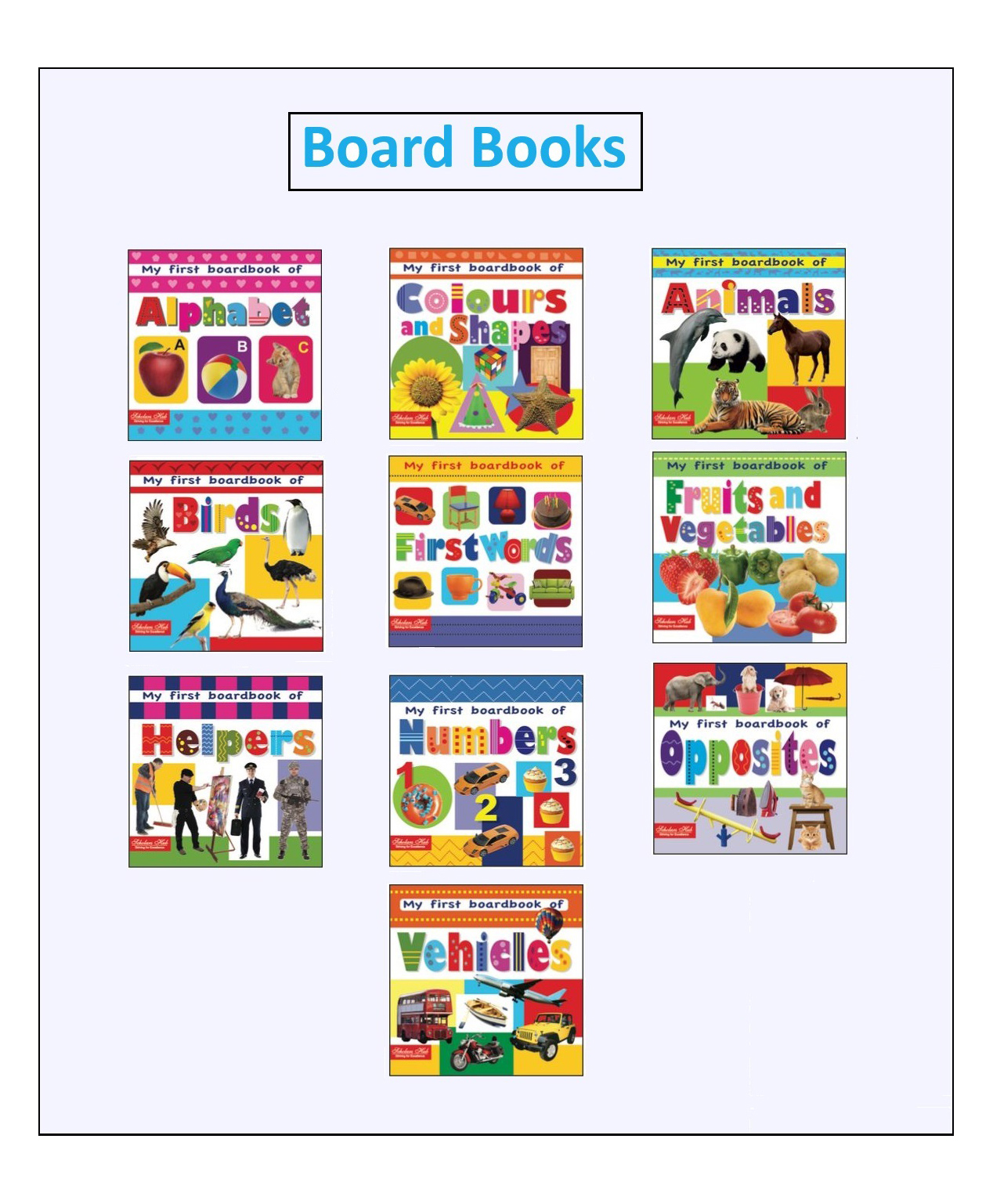 Early Learning Board Book Combo (Gift Pack of 10 Books)-image-2