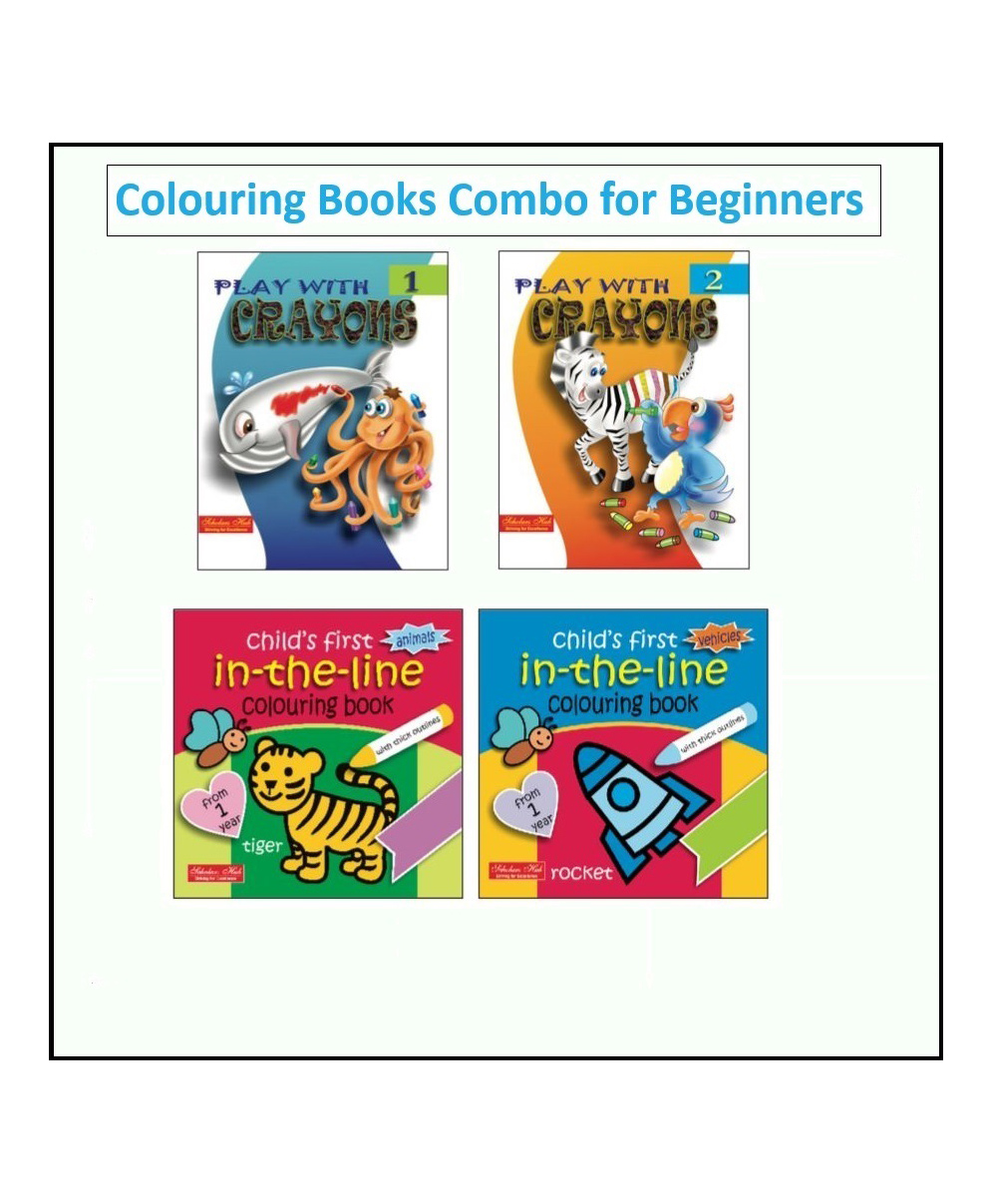 Basic Colouring Book Combo (Pack of 4 Books) | Thick Outline Coloring Books for Kids-image-49