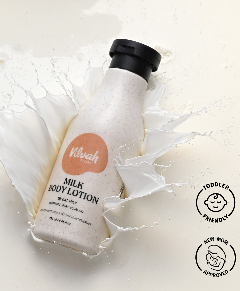 Vilvah Milk Body Lotion| Protects Skin Barrier | 48Hr Moisturization | Toddler Friendly | 250ml-picture-18