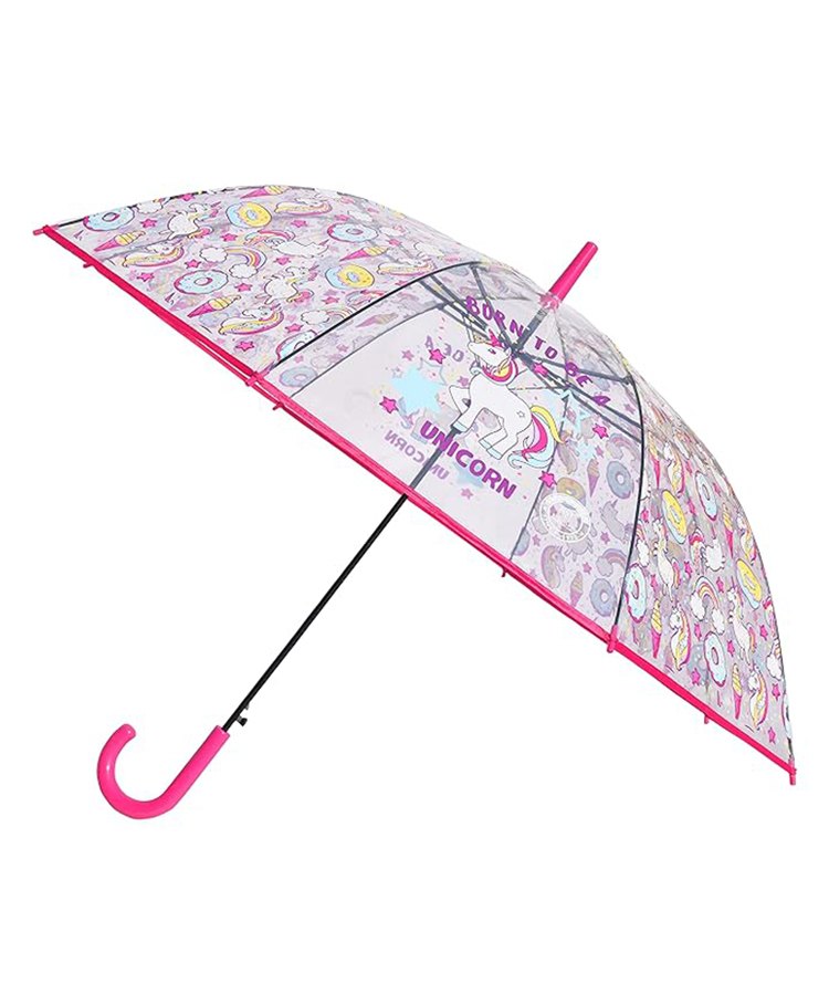 CHAATEWALA Unicorns & Rainbows Printed Transparent Umbrella - Multi Colour-image-37