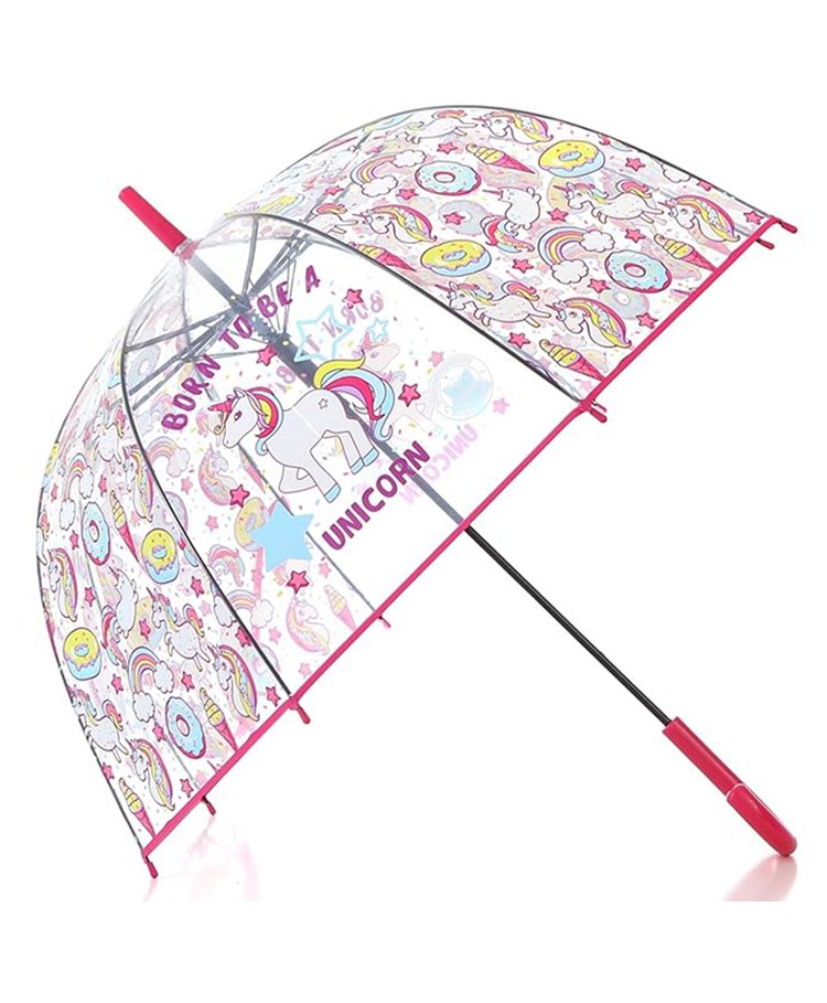 CHAATEWALA Born To Be A Unicorn Text & Unicorn Printed Dome Umbrella - Multi Colour-picture-23
