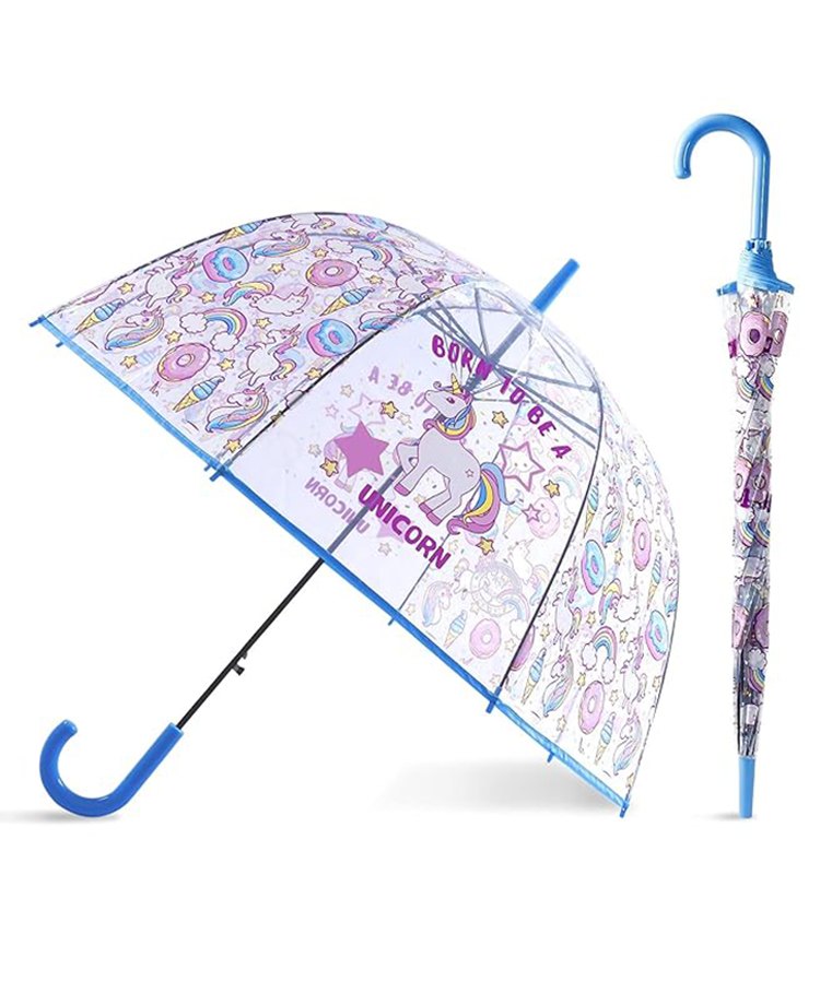 CHAATEWALA Born To Be A Unicorn Text & Unicorn Printed Umbrella - Multi Colour