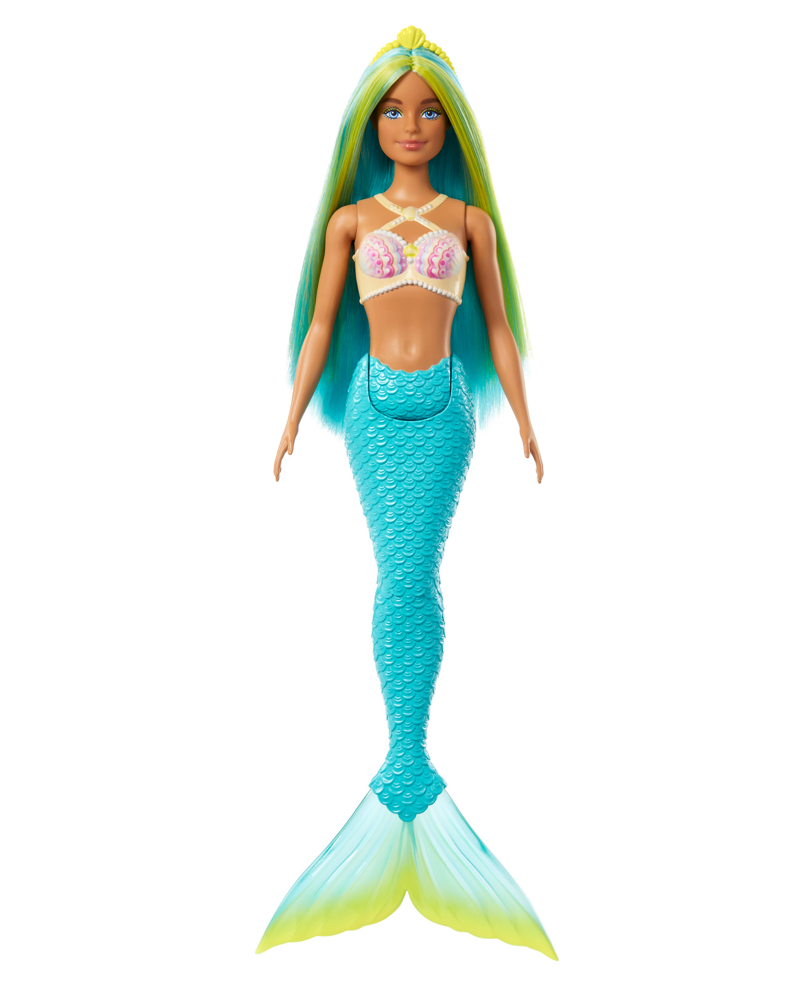 Barbie Mermaid Doll 1 with Fantasy Hair & Headband Accessories Blue - Height 33 cm ( Colors and decorations may vary )-picture-41