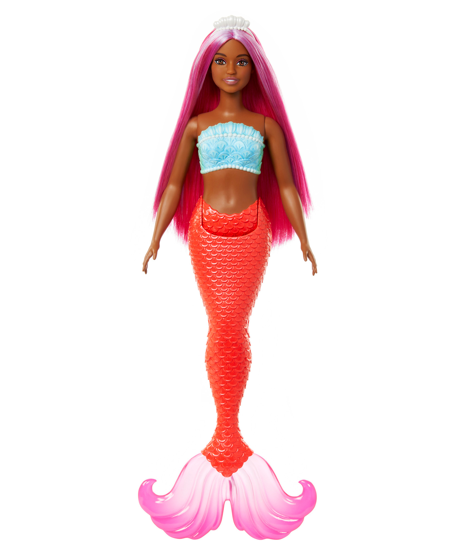 Barbie Mermaid Doll 2 with Fantasy Hair & Headband Accessories Red - Height 33 cm ( Colors and Decorations May Vary )-picture-14