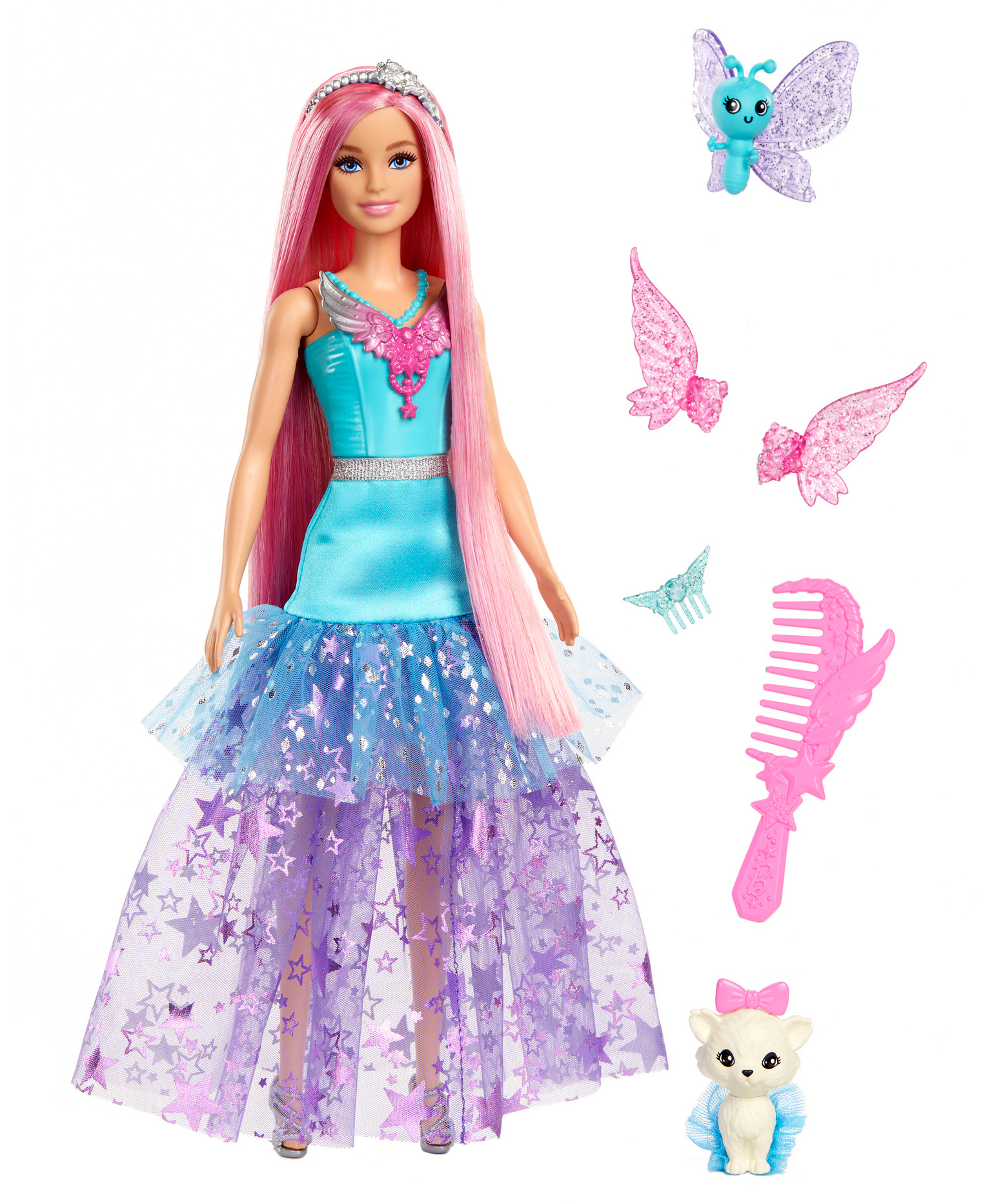 Barbie Malibu Doll A Touch of Magic with 7 Inch Long Hair & Accessories - Height 30 cm ( Colors and Decorations May Vary )