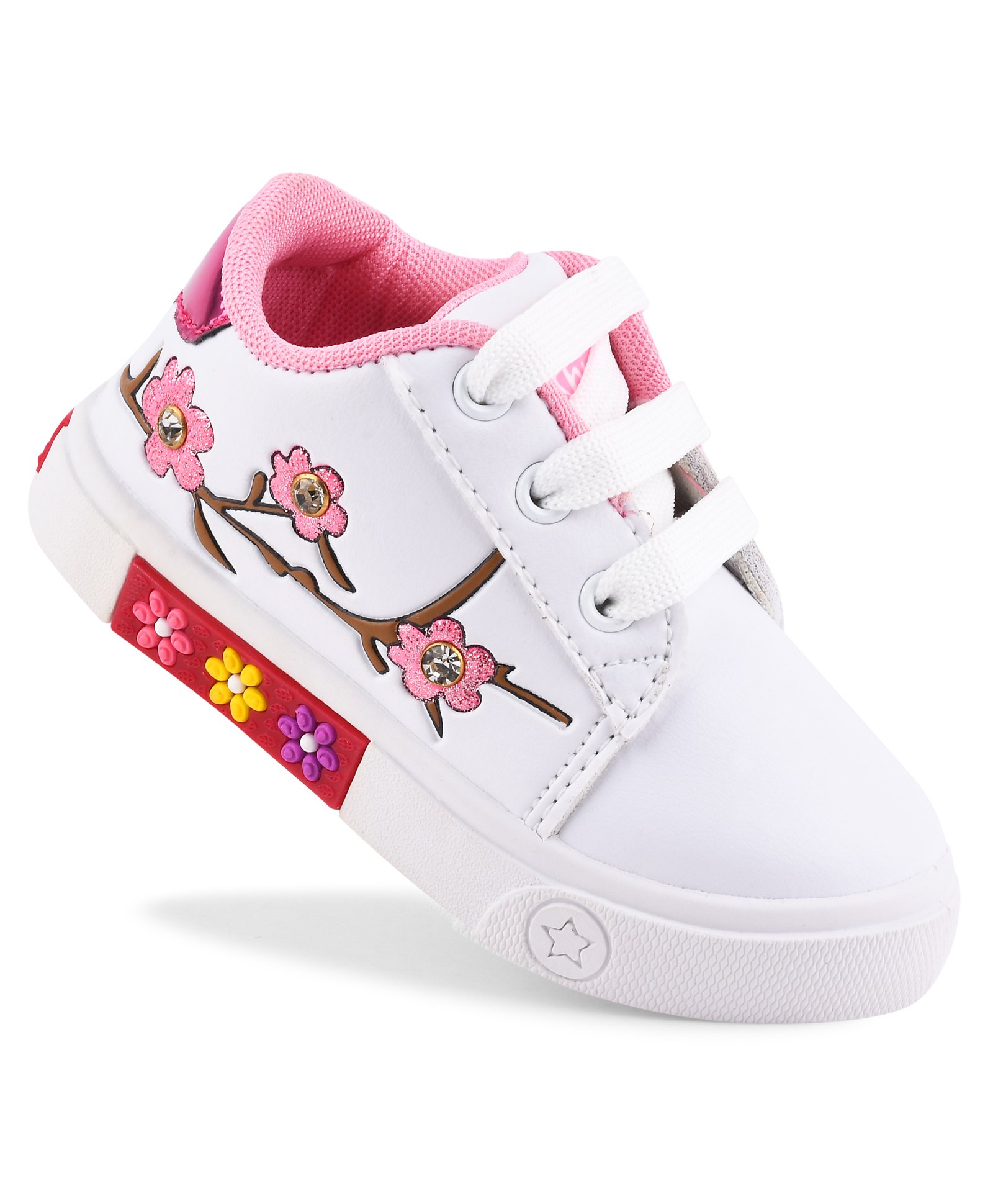 KATS Floral & Stone Detailed Shoes - White-image-4