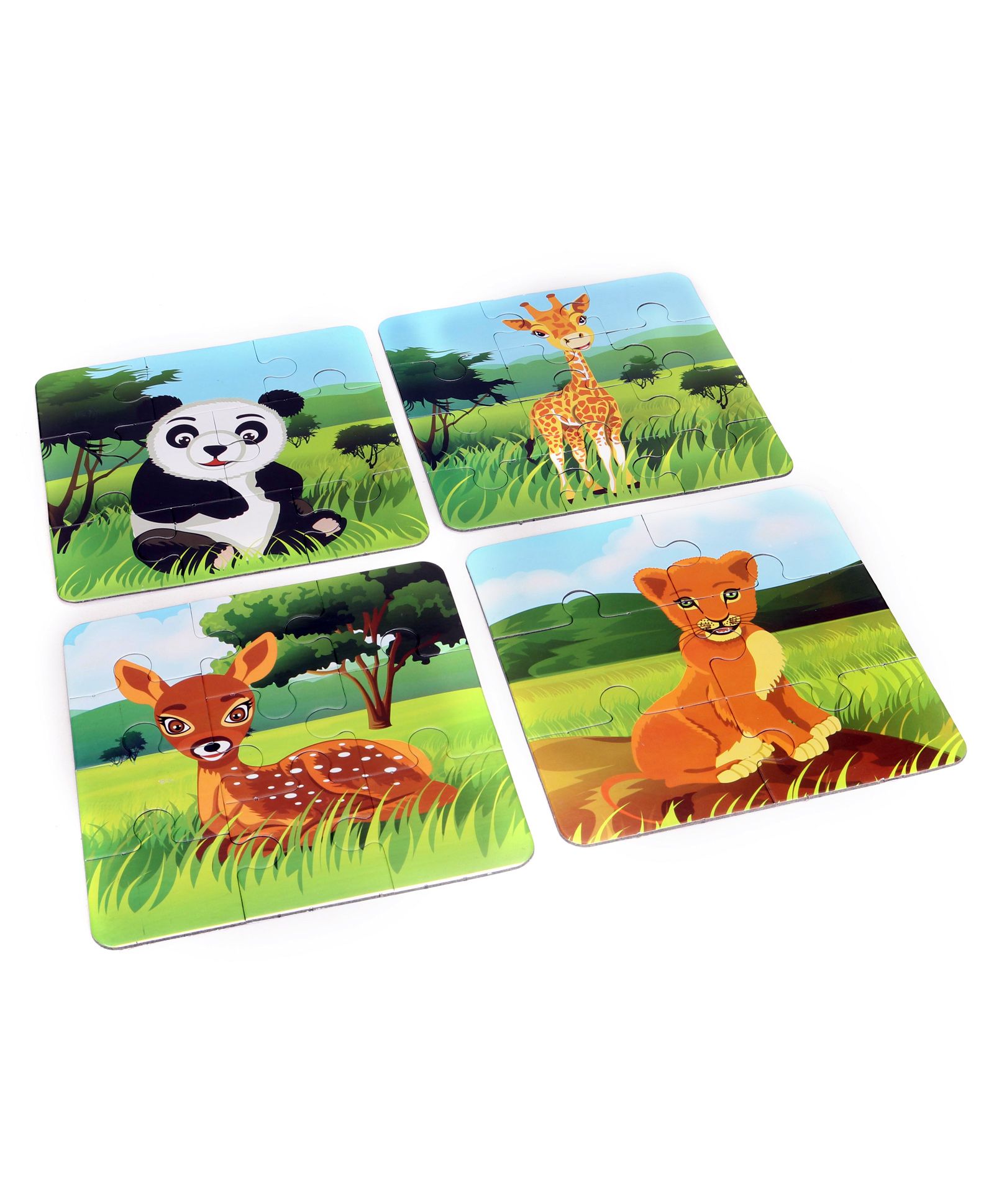 toyfun Veer Wild Animals Jigsaw Puzzle Set of 4 - Multicolour-picture-15