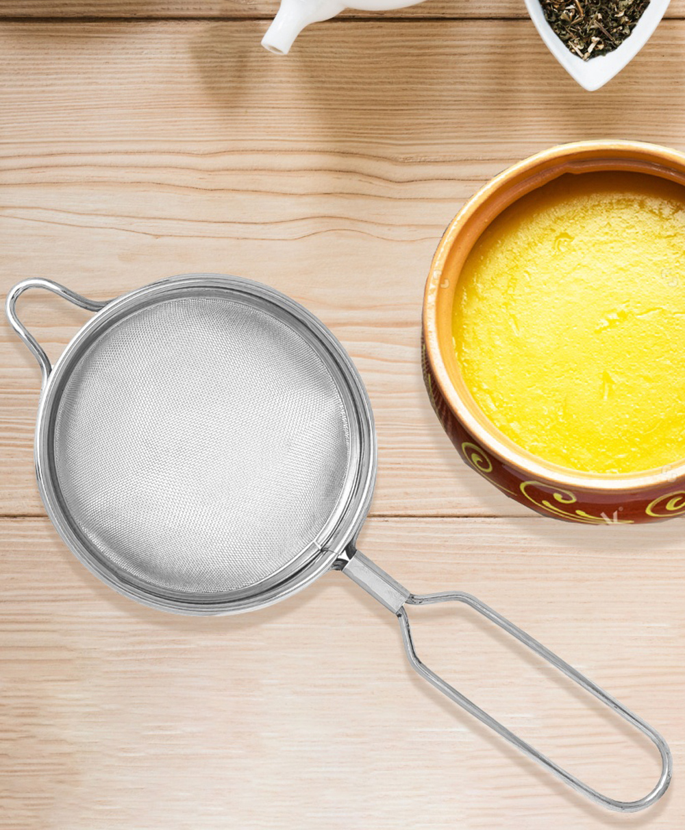 HAZEL Stainless Steel Wire Handle Oil and Ghee Strainer, 16 cm-picture-23