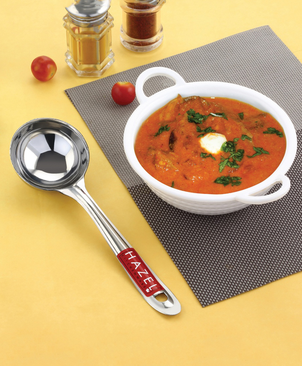 HAZEL Stainless Steel Round Serving Ladle Laddle Spoodle Spoon, 7.3 cm Dia-picture-38