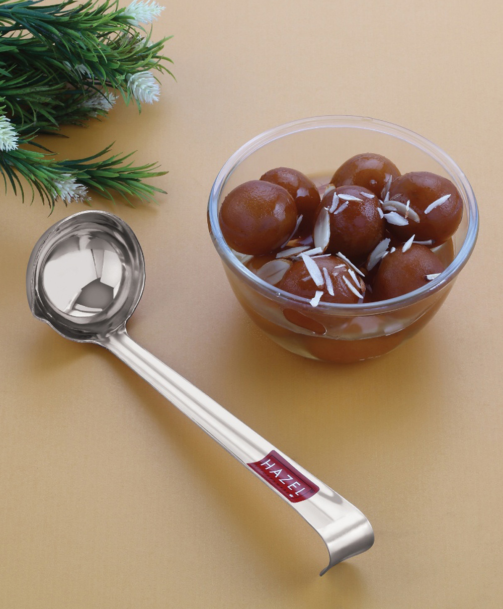 HAZEL Stainless Steel Ghee Tipri Spoon Pali Ladle for Ghee/Oil | Degchi/Pot/Jar/Container, Small-image-15