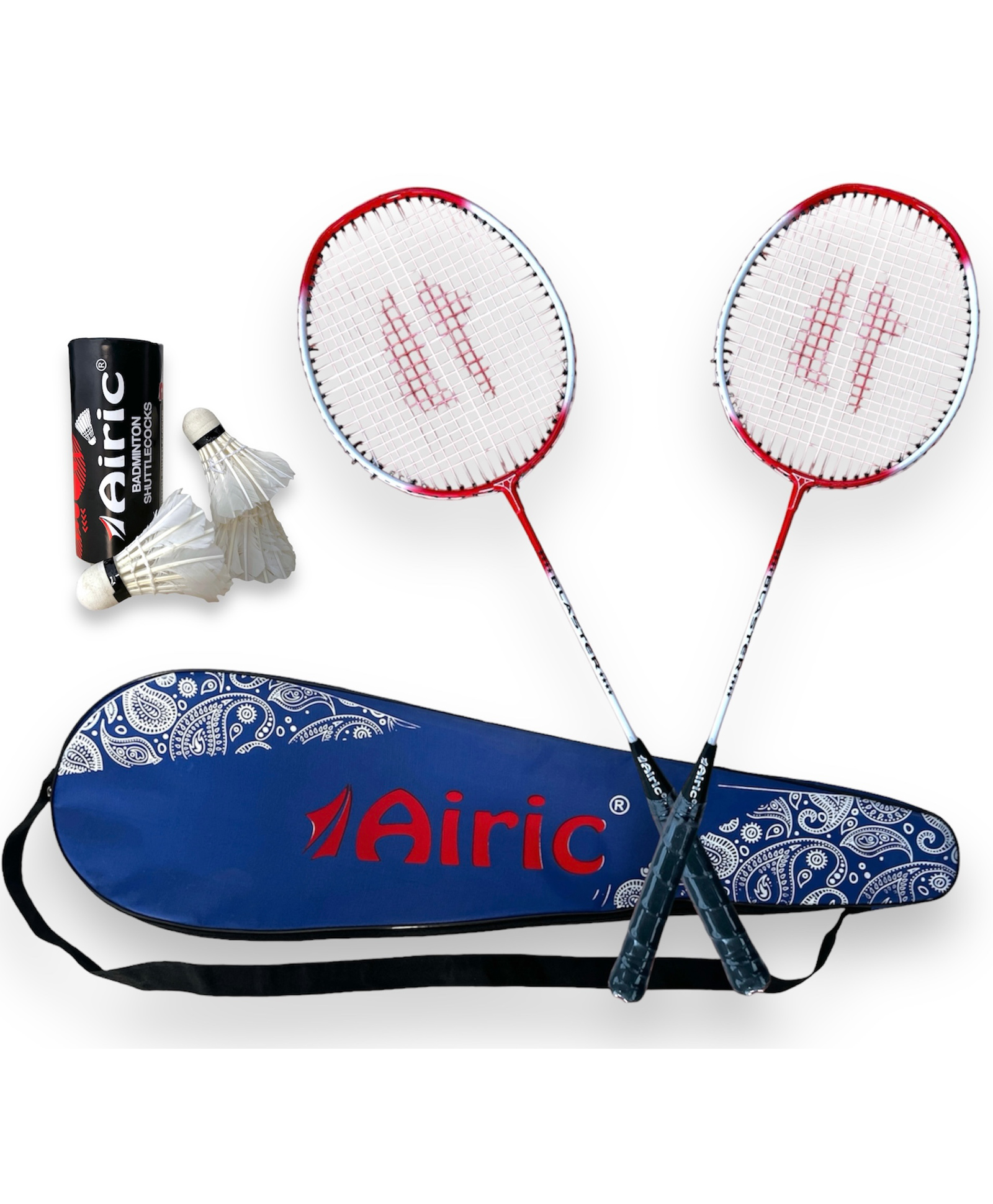 airic Isometric Blaster Staunch with 3 Feather Shuttles and Cover Badminton Kit-picture-31