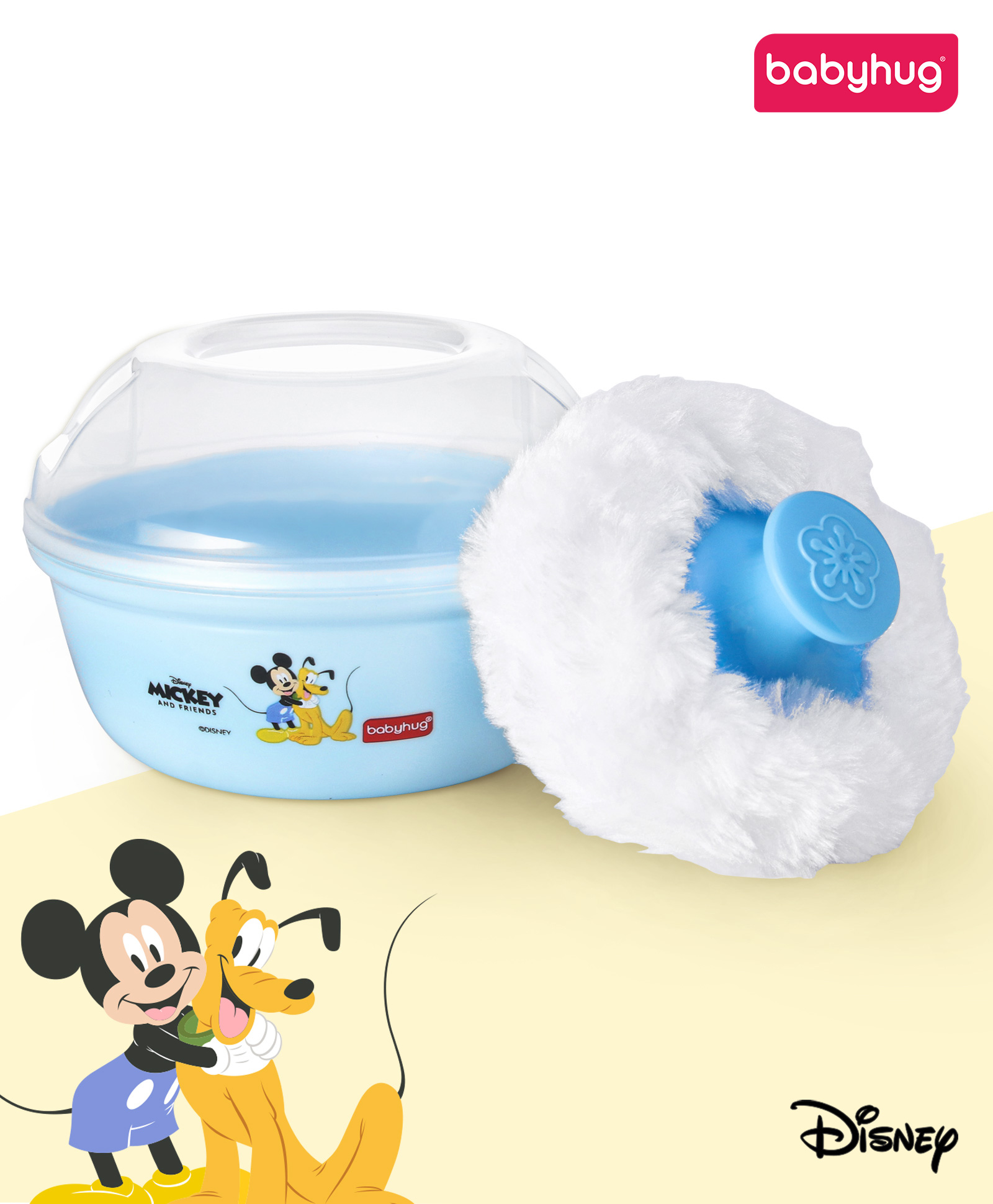 Babyhug Disney Mickey Mouse Soft Powder Puff - Blue-picture-17