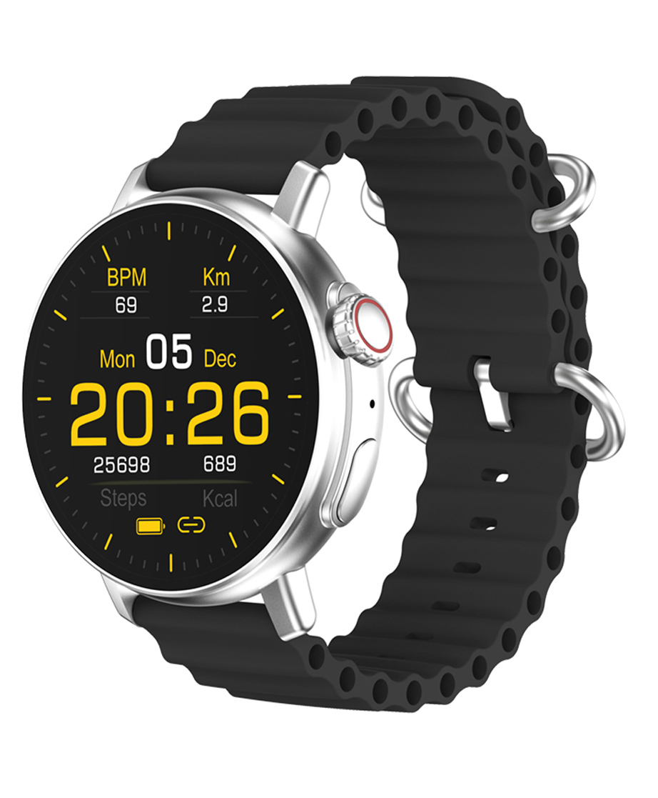 iCruze Pronto Vista Voice assistances with silicon band Bluetooth Calling Smart Watch, 1.5'' LCD Display 120+ Sports Modes, SpO2, Heart Rate Monitoring - (Black)-image-19