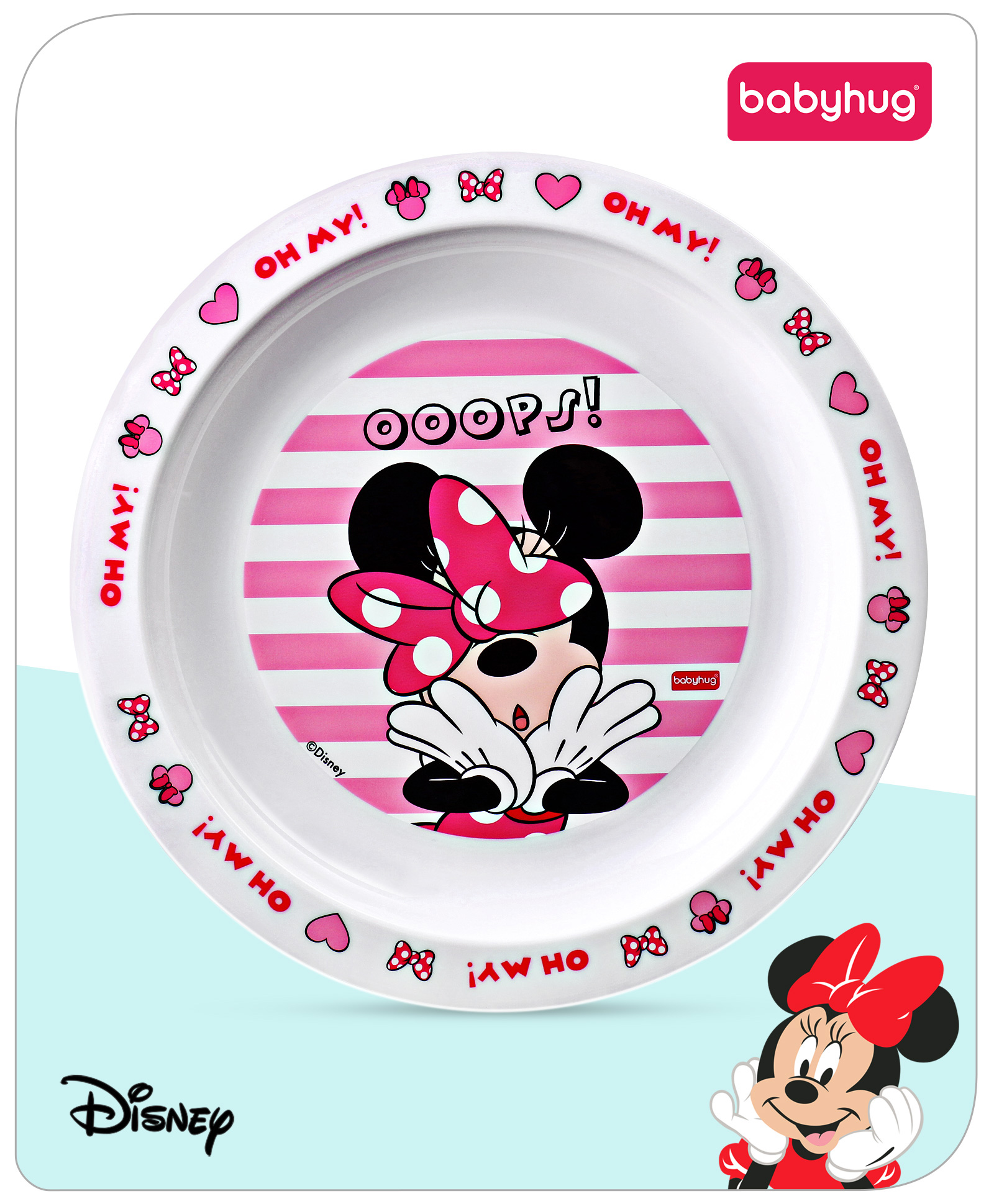 Babyhug Disney Minnie Mouse Printed Dish - Pink-image-28