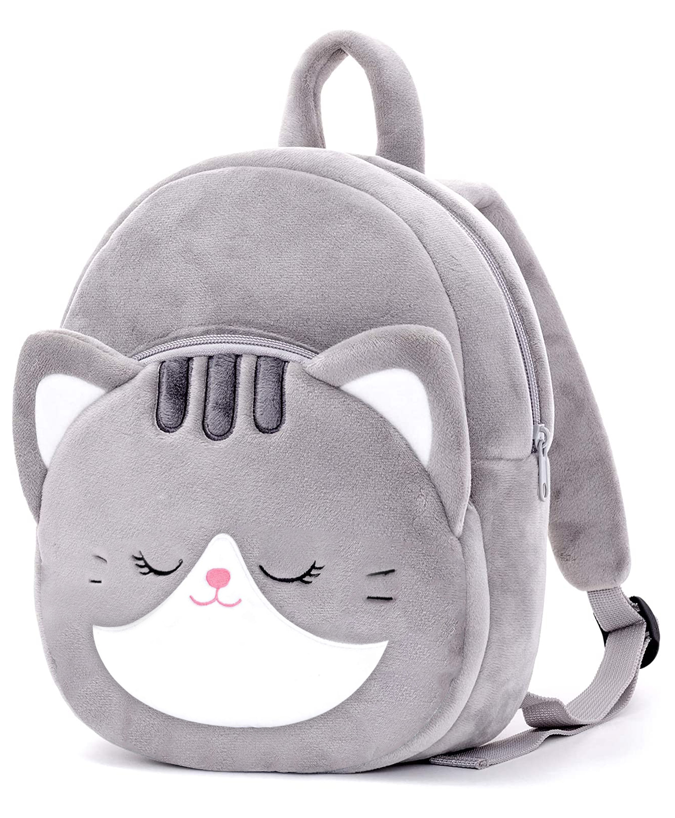Frantic Premium Quality Soft design Grey Cat Bag for Kids - 14 Inches-image-23