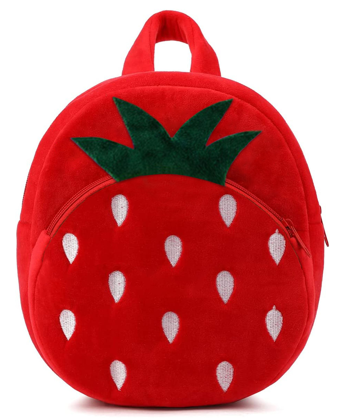 Frantic Premium School Bag Red Strawberry for Kids - 14 Inches