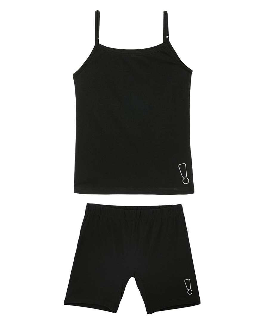 Plan B Cotton Elastane Sleeveless Solid Padded Camisole With Shorts - Black-image-37