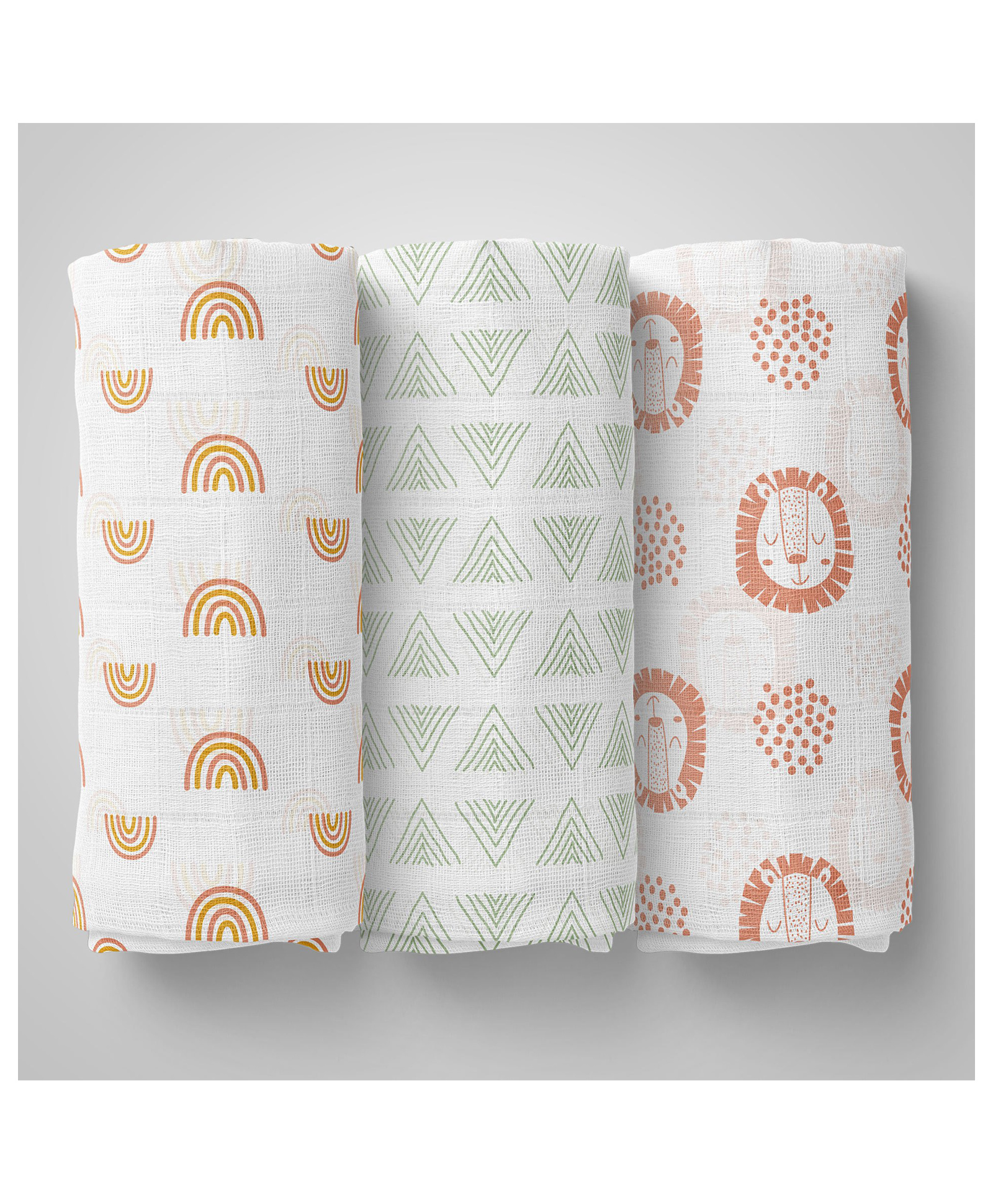 1ST STEP 100% Cotton Muslin Baby Swaddle Set, Pack of 3-picture-3