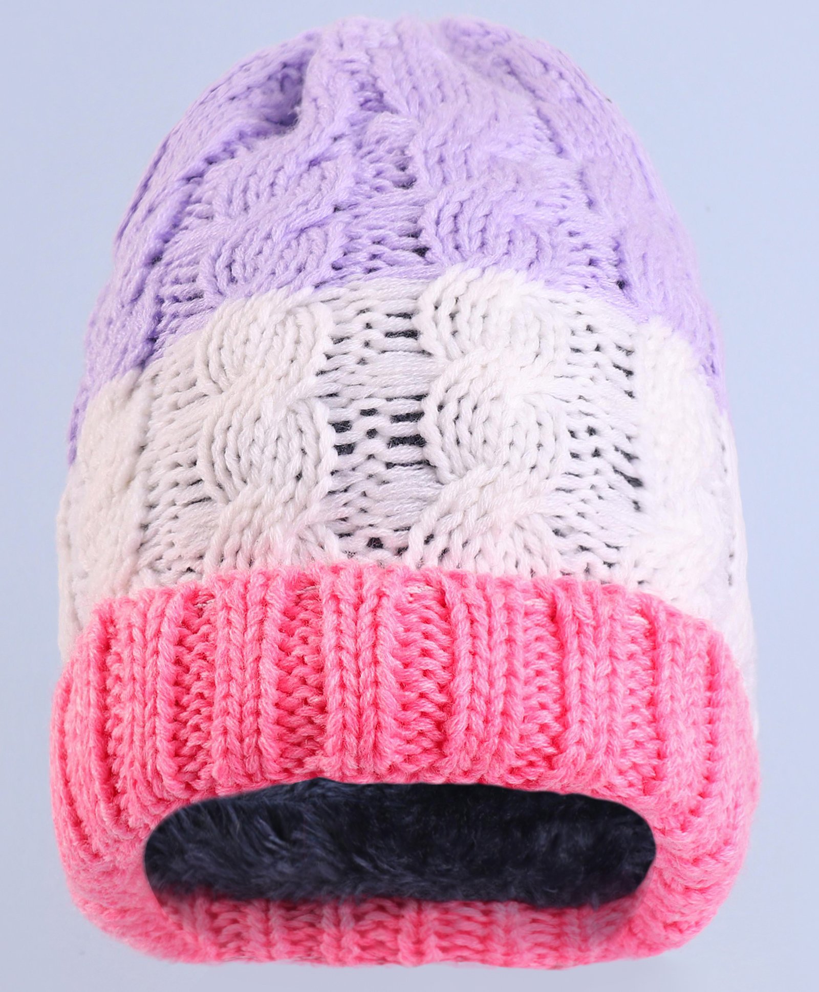 Pine Kids Winter Cap with Cable Knit Design - Multicolor-picture-35