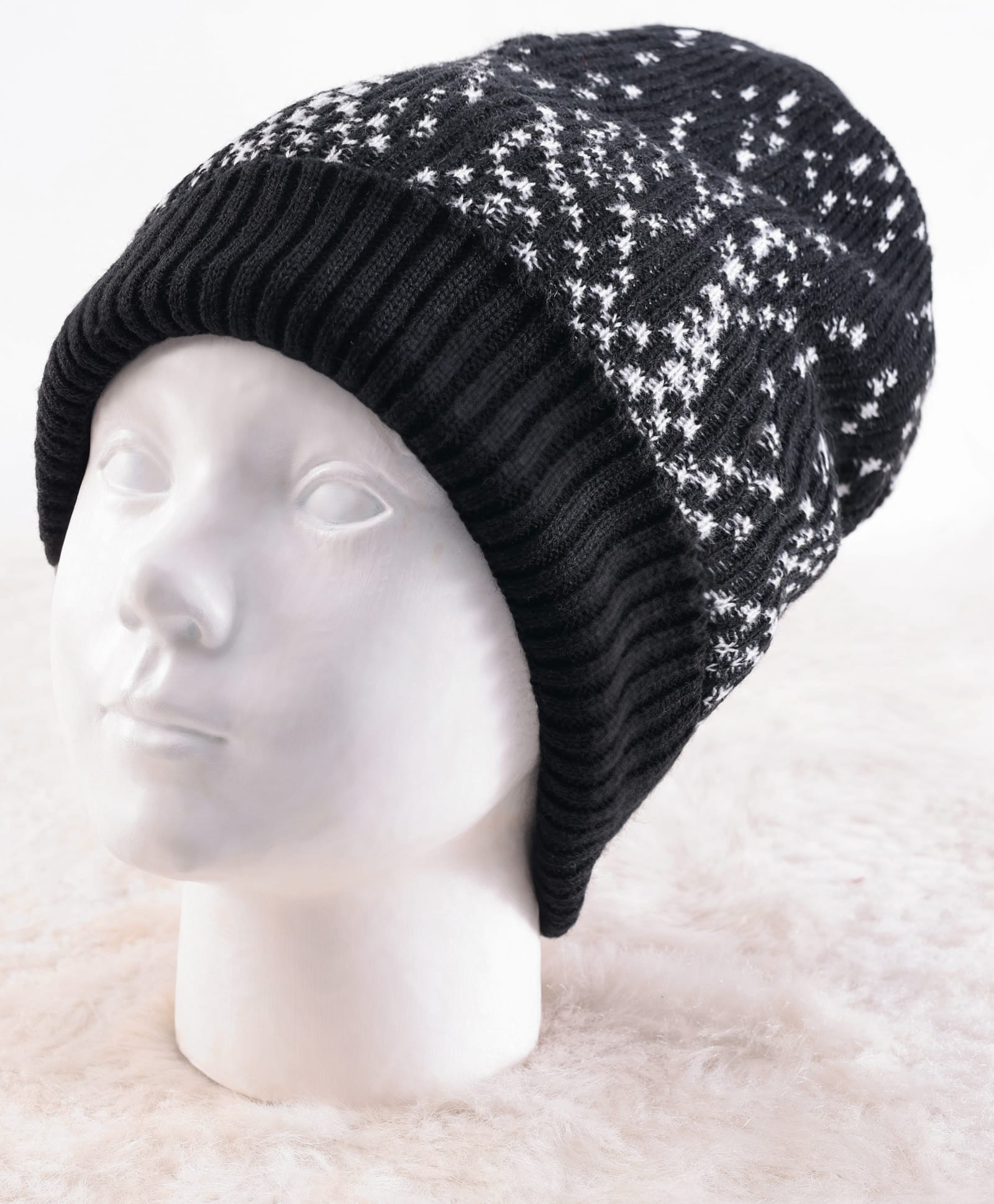 Pine Kids Knit Designed Winter Caps - Black-picture-41