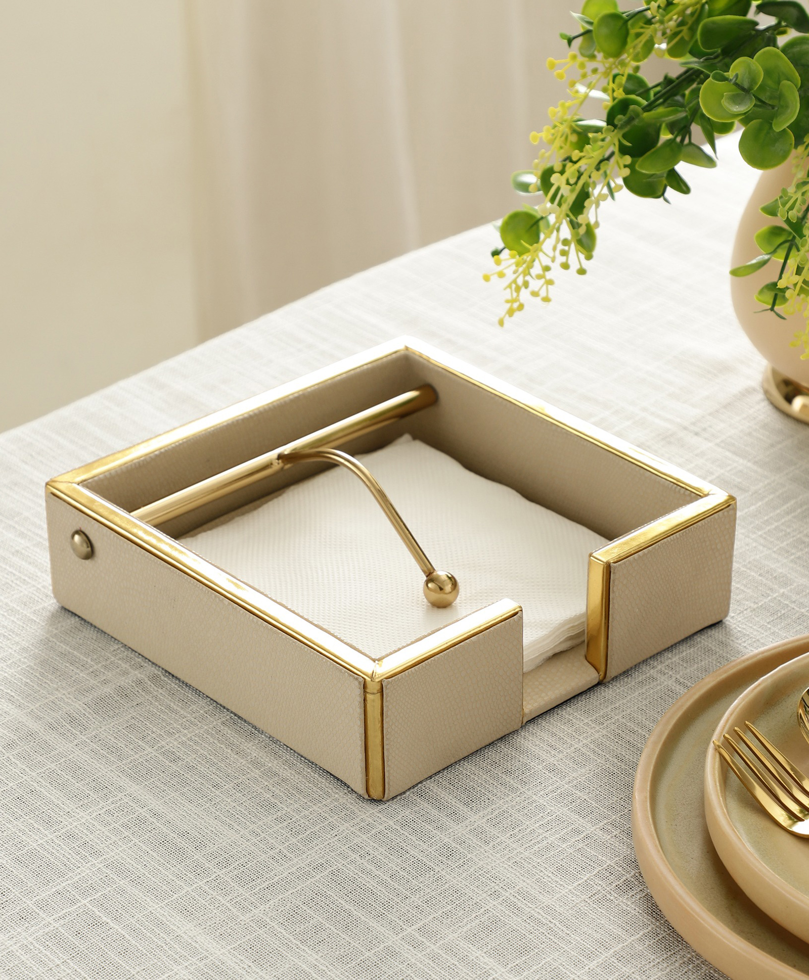 De Maison Décor Opus Leather Napkin Cradle-image-45