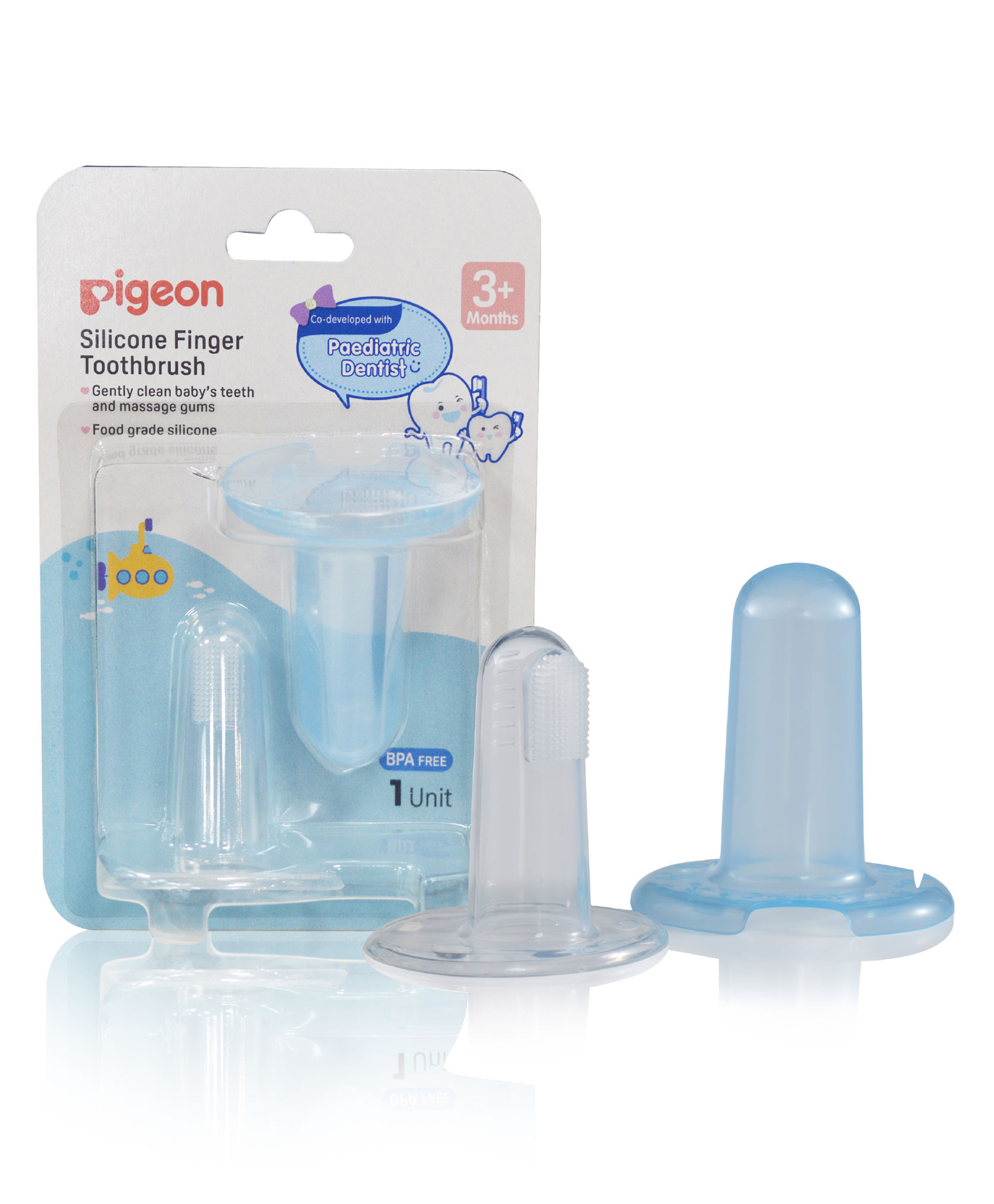 Pigeon Silicone Finger Toothbrush with BPA Free - White-picture-24
