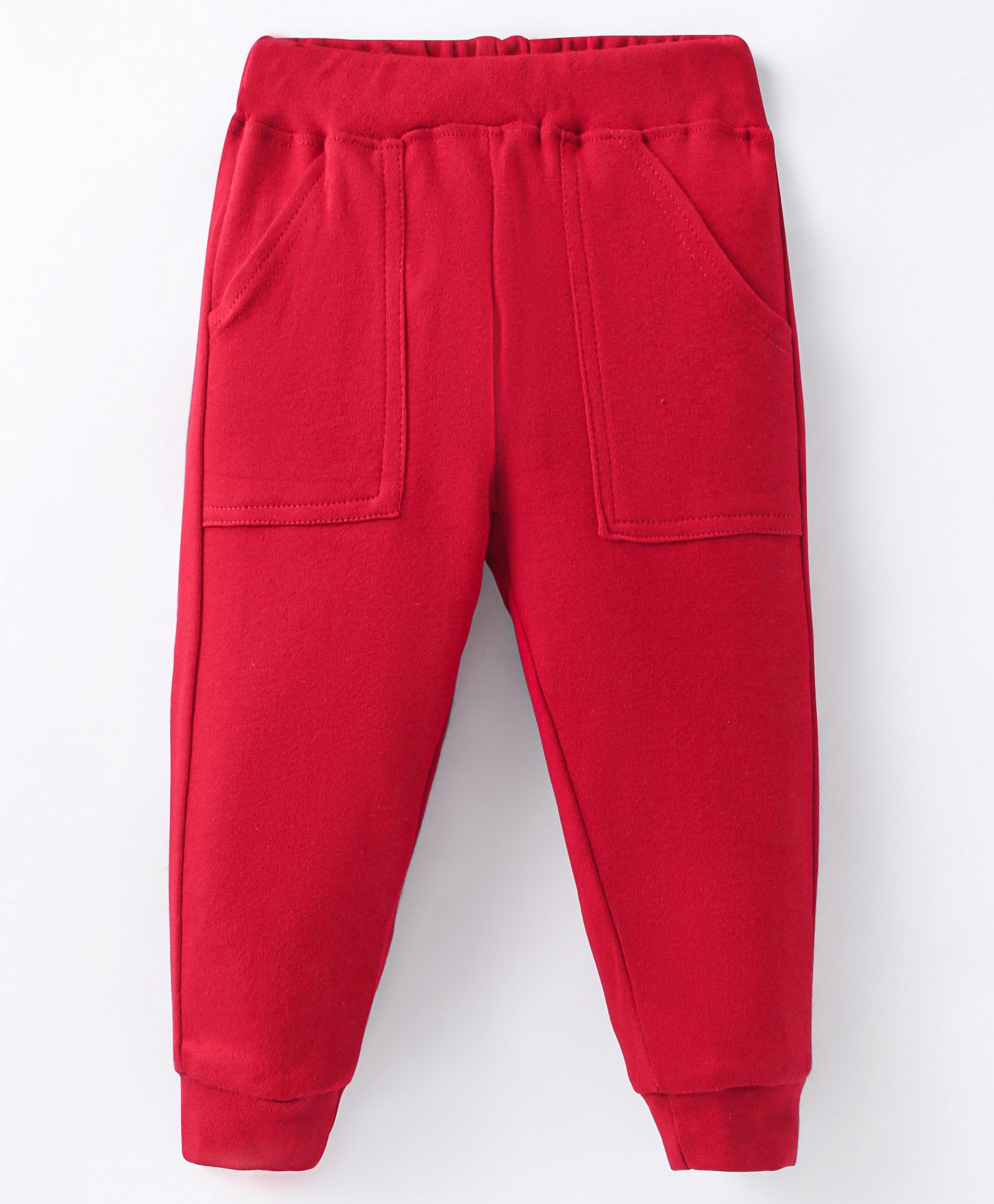 Zero Interlock Knit Full Length Solid Color Lounge Pant - Red-picture-34