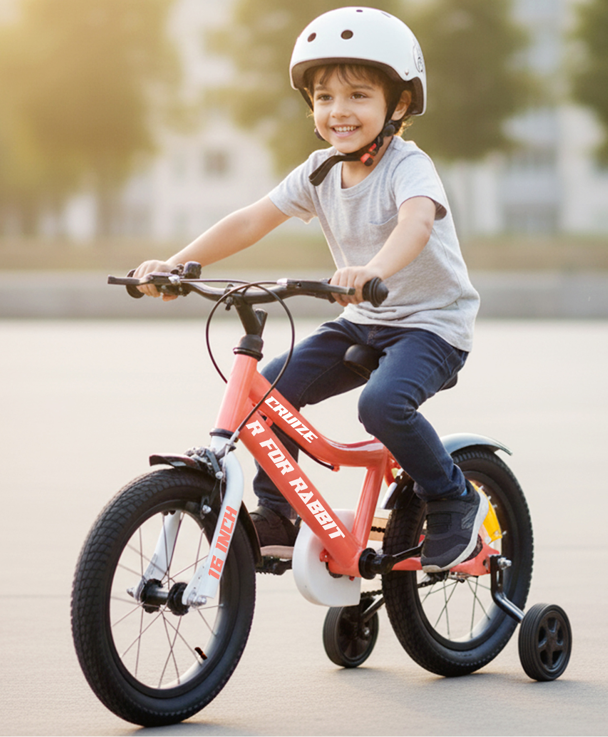 R for Rabbit Cruize Bicycle with Training Wheels - Peach