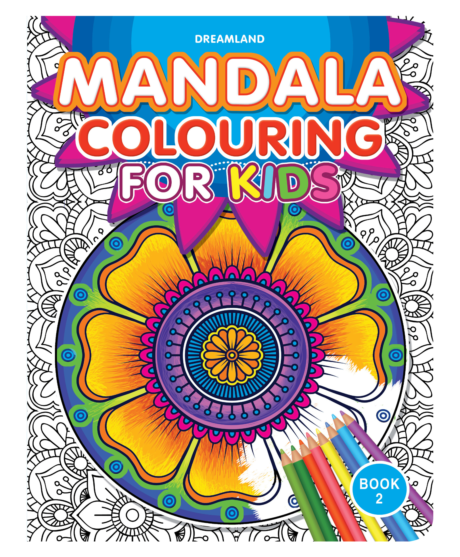 dreamland publications Mandala Colouring for Kids Book 2 - English-picture-23