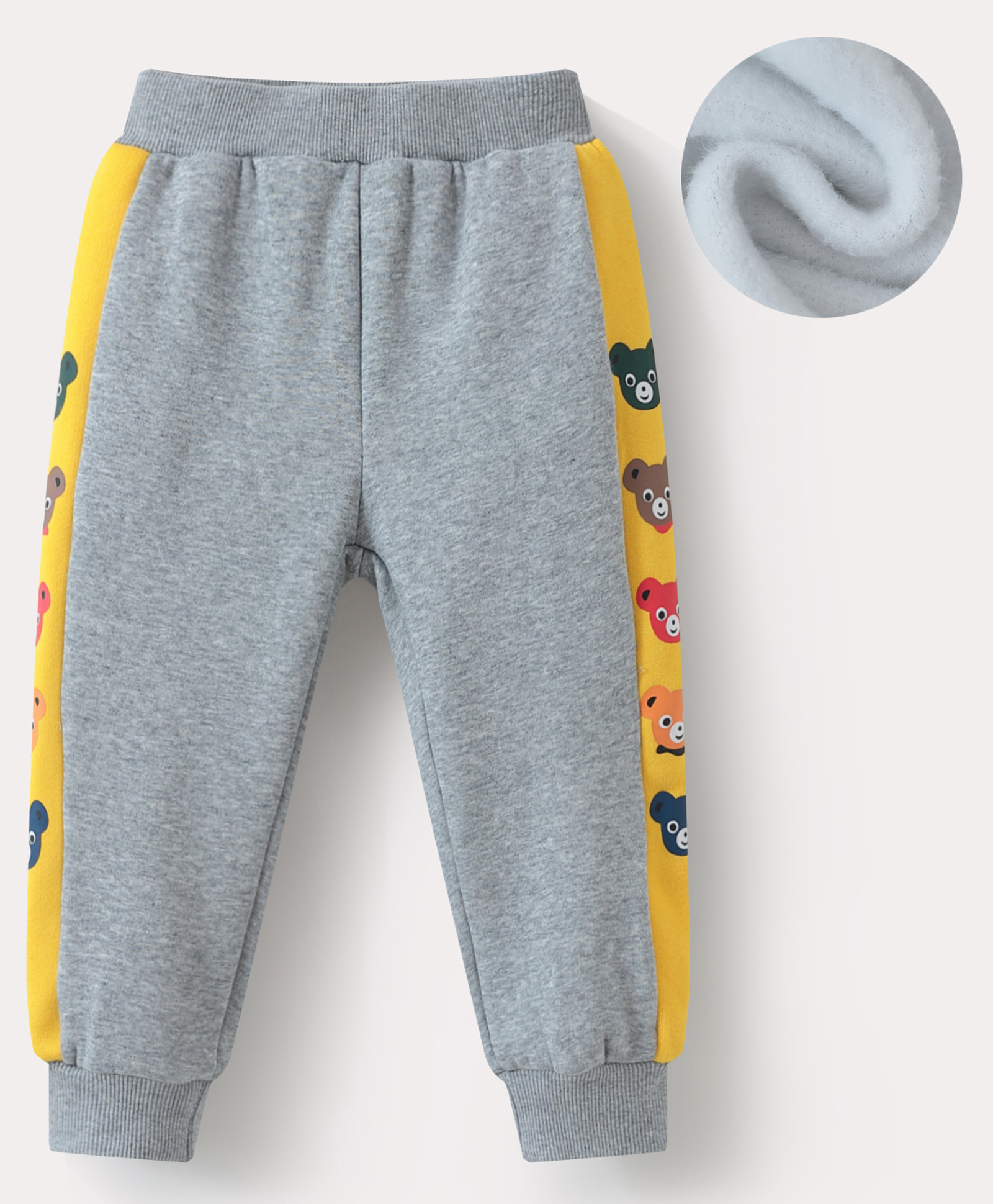 Kookie Kids Full Length Teddy Bear Printed Lounge Pant - Grey-picture-23